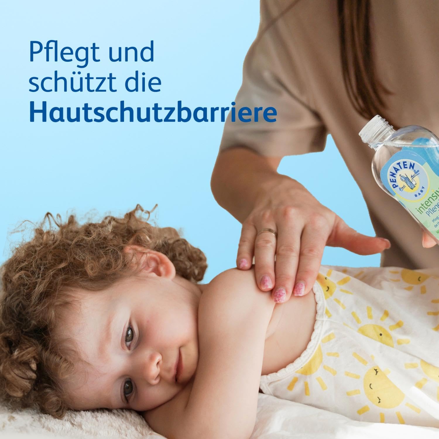 Penaten Pflegeöl 500ml, sanftes Baby Massageöl und Babyöl zur Pflege, Reinigung und Massage, ohne Parabene und Farbstoffe, für Neugeborene