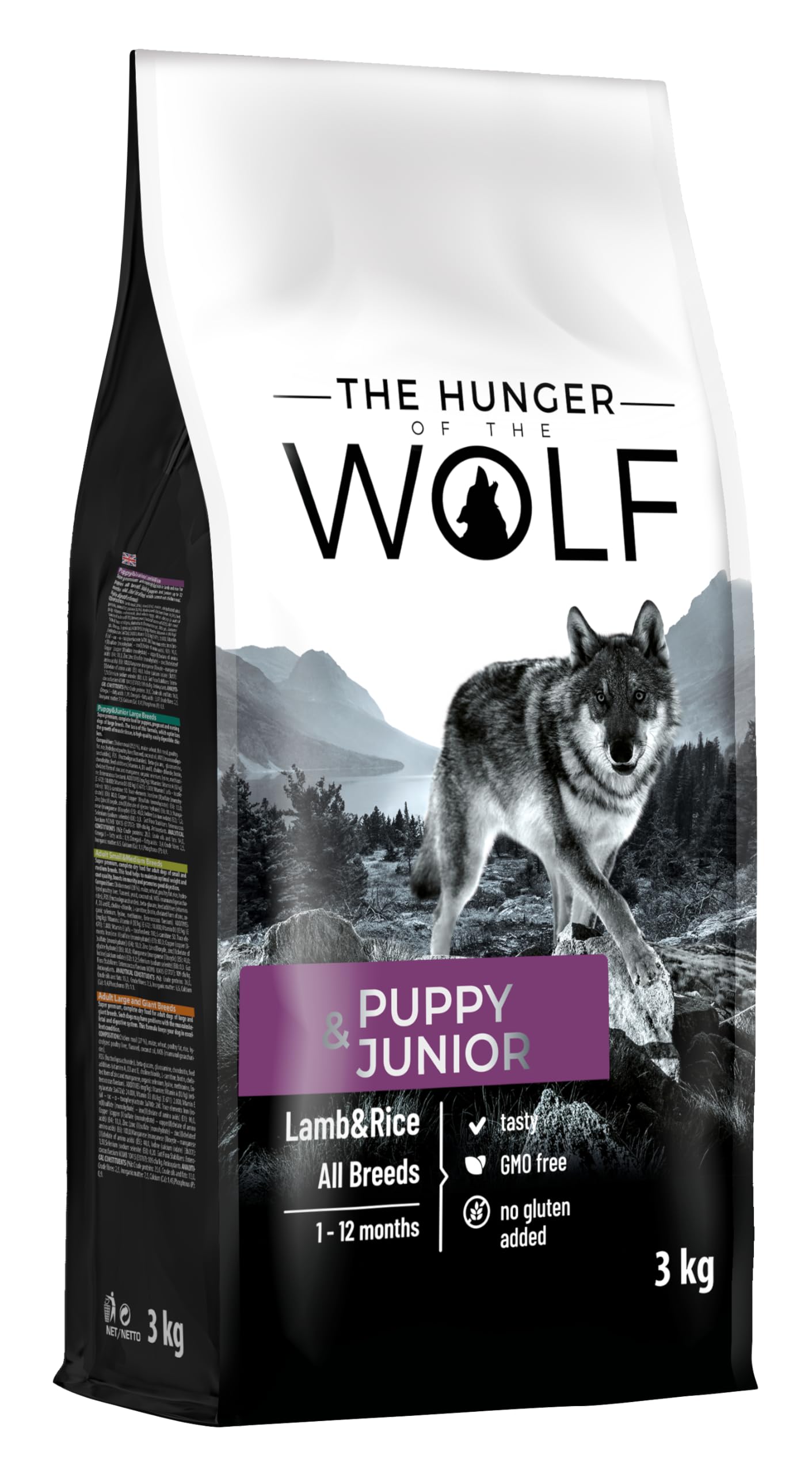 The Hunger of the Wolf Hundefutter für ausgewachsene Hunde großer und sehr großer Rassen, Trockenfutter mit Huhn gut für die Gelenkgesundheit - 14 kg