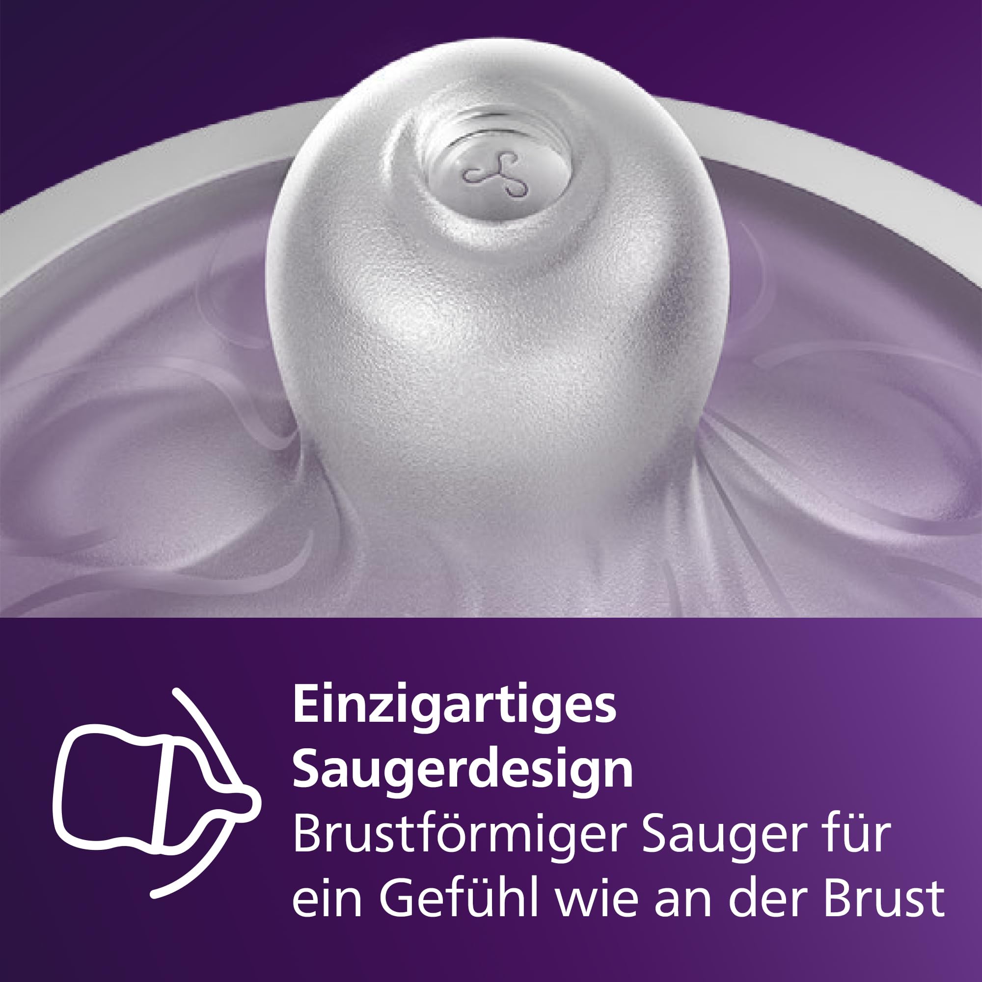 Philips AVENT Natural Response Sauger mit Anti-colic-Ventil, langsamer Nahrungsfluss (Durchflussrate 2), Doppelpack, SCY962/02