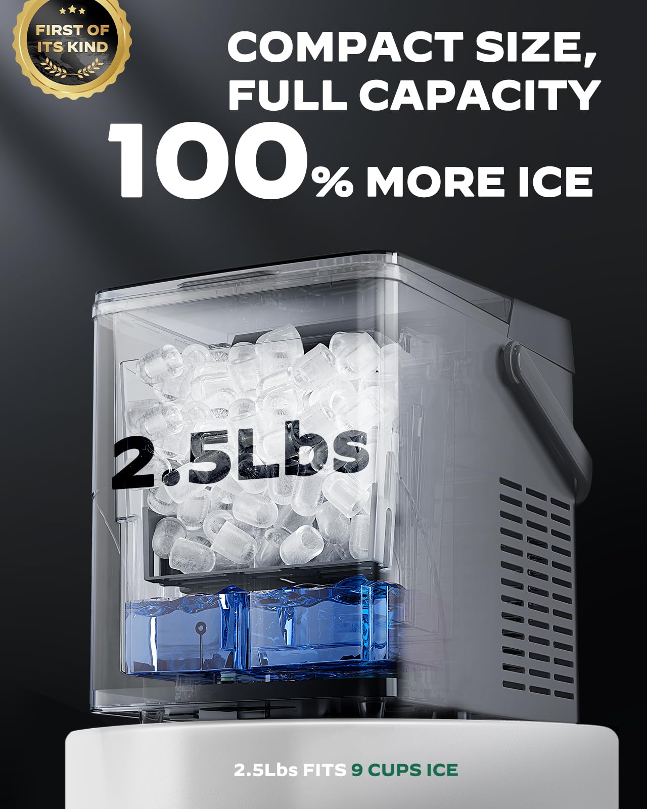 Nugget Ice Maker Countertop, Silonn Chewable Pellet Ice Machine with Self-Cleanin Function, 36lbs/24H Portable Ice Makers for Home Kitchen Officce, Black
