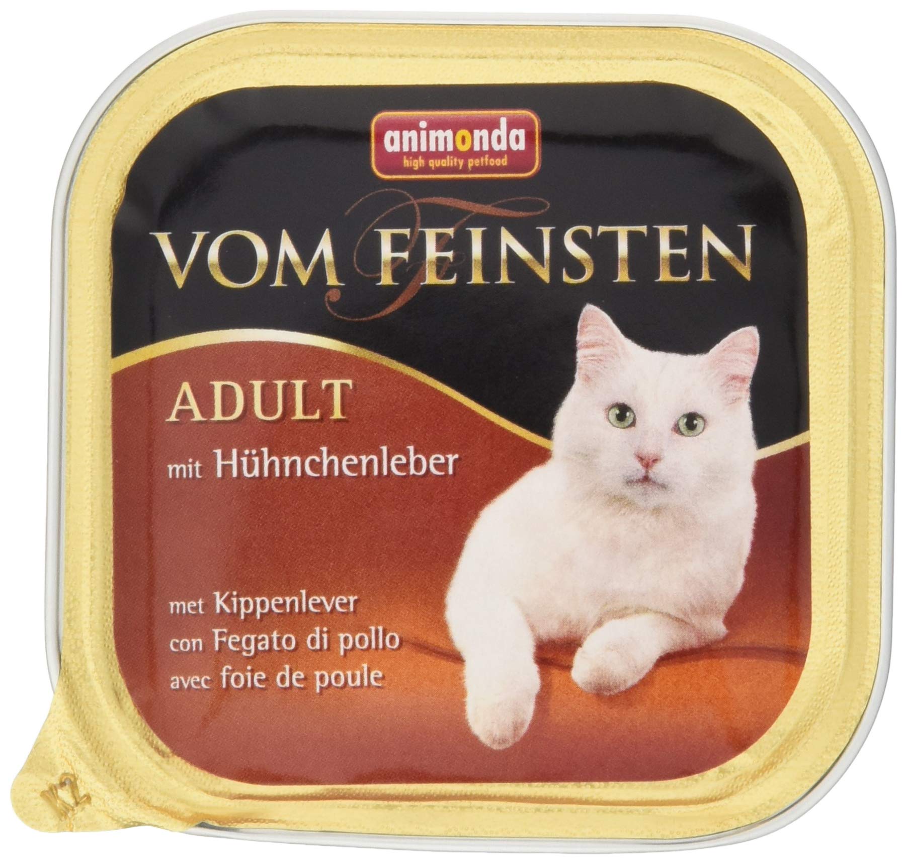 animonda Vom Feinsten Adult Vielfalt (32 x 100 g), Nassfutter für ausgewachsene Katzen, Katzenfutter ohne Getreide und Zucker, mit 100 % frischen, fleischlichen Zutaten