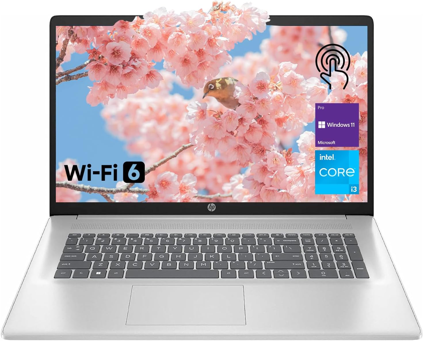 HP 17.3" Touchscreen Laptop w/Microsoft 365, 16GB RAM, 1TB SSD+128GB UFS, Webcam w/Shutter, Fingerprint Reader, Backlit Keyboard, Microsoft Copilot Key, Intel Quad-Core CPU, Win11, Lavender