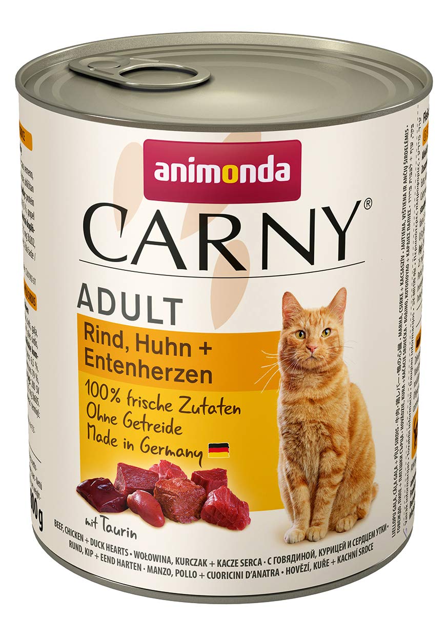 animonda Carny Adult Huhn + Lachs (6 x 400 g), Katzennassfutter für ausgewachsene Katzen, Nassfutter mit 100 % frischen, fleischlichen Zutaten, Katzenfutter ohne Getreide und Zucker