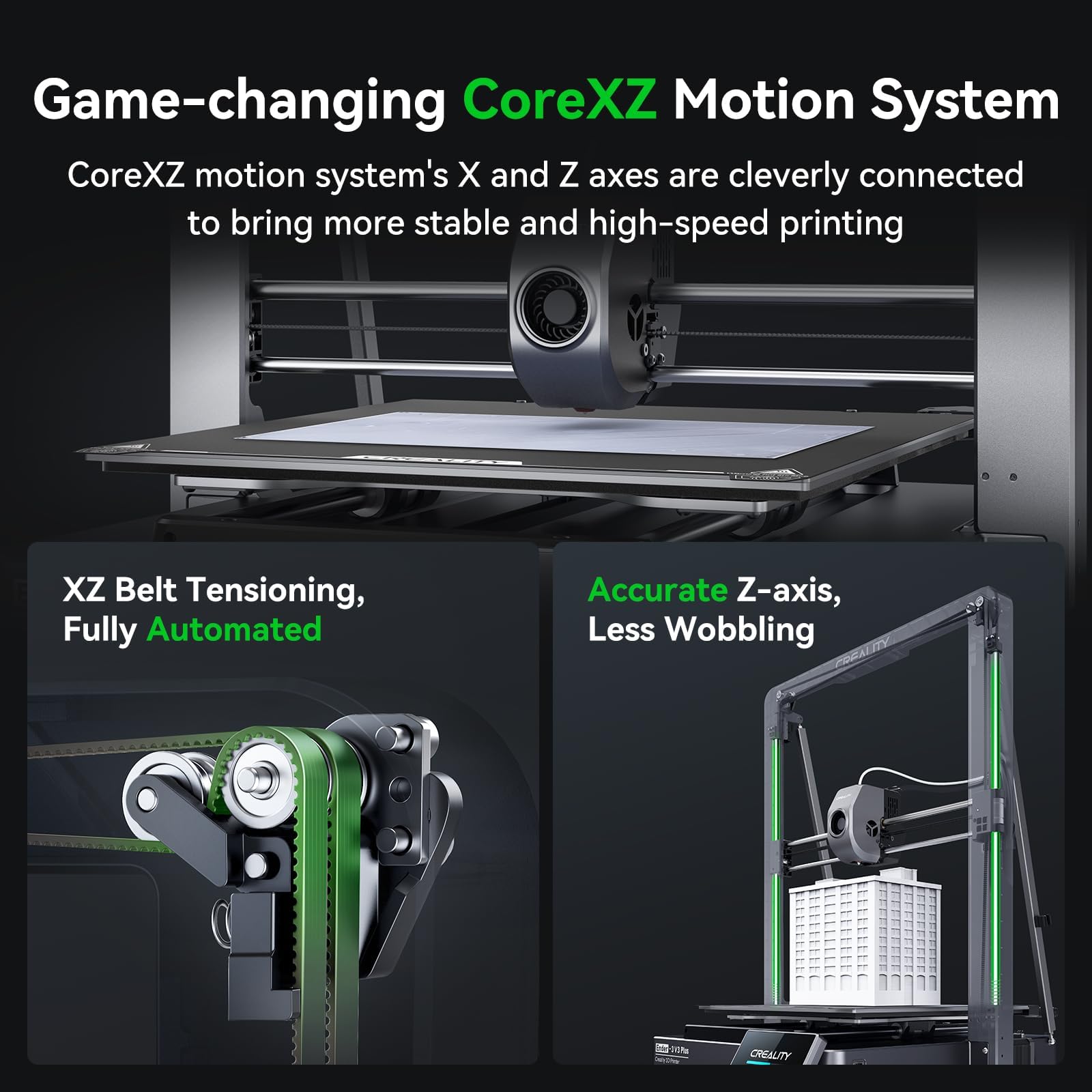 Creality Ender-3 V3 KE 3D Printer, 500 mm/s High-Speed Printing with Auto-Leveling, Sprite Direct Extruder Supports 300℃ Printing, Ultra-Smooth and Stable, 220×220×250 mm Print Volume
