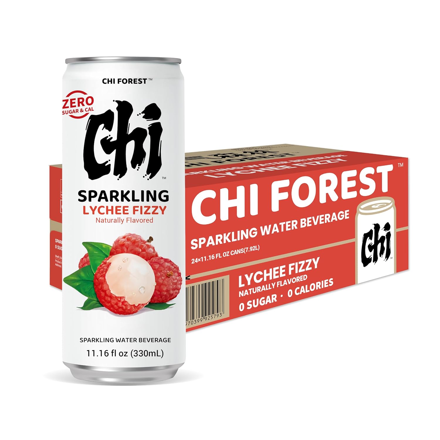 CHI FOREST Lychee Fizzy Sparkling Water (11.16 fl oz* 24)