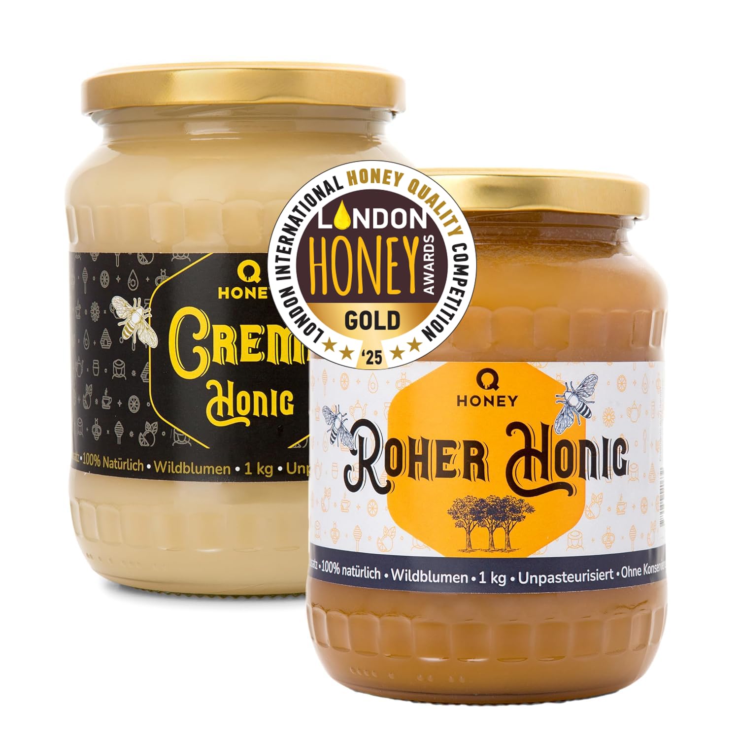 Q Honey – Wildblütenhonig vom Imker, NMR-geprüft, geprüfte Qualität & international anerkannt 2025, 1 kg