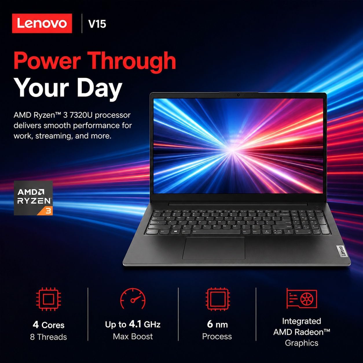 Lenovo New 15.6" FHD Business Laptop(2026-2027 Premium Edition), Powerful AMD Ryzen 3 7320U(Beats i7-1065G7) CPU, 16GB DDR5, 512GB PCIe, 14.5-Hour Battery Life, Windows 11 Pro with MS 365 for Web