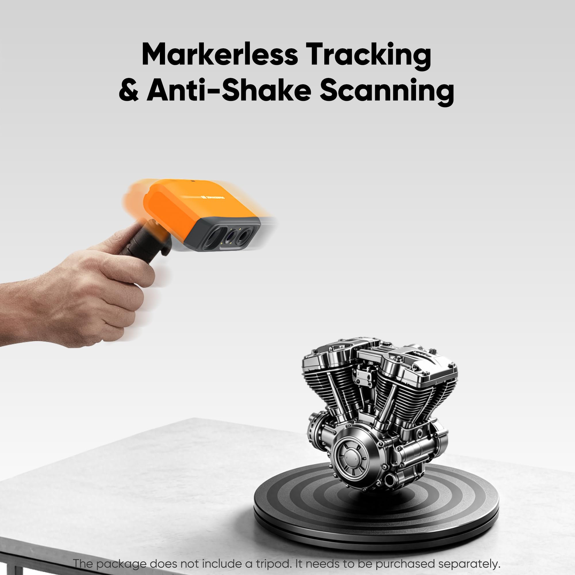 3DMakerpro Fox 3D Scanner, 0.07mm Accuracy 3D Scanner for 3D Printing, Entry-Level Easy Scanning for Small to Large Objects