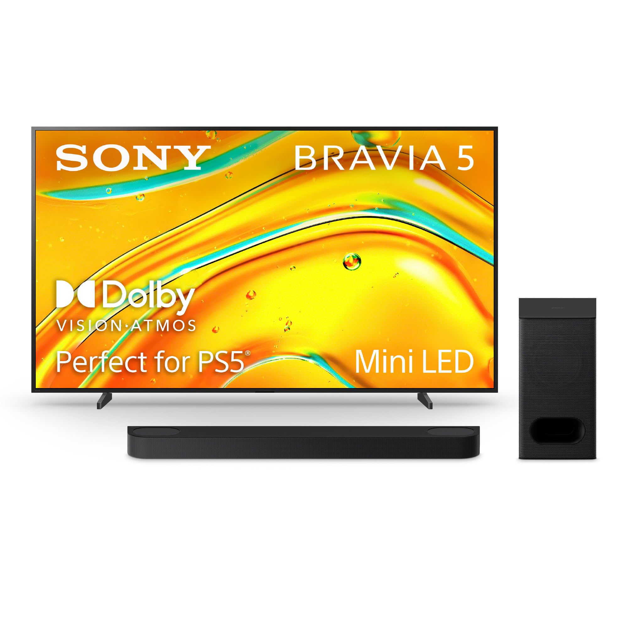 Sony BRAVIA 5 65 Inch TV, Mini LED, 4K Smart Google TV, XR Processor with AI Technology,120hz Television with Dolby Vision/Atmos, Exclusive Features for PlayStation®5, K-65XR50