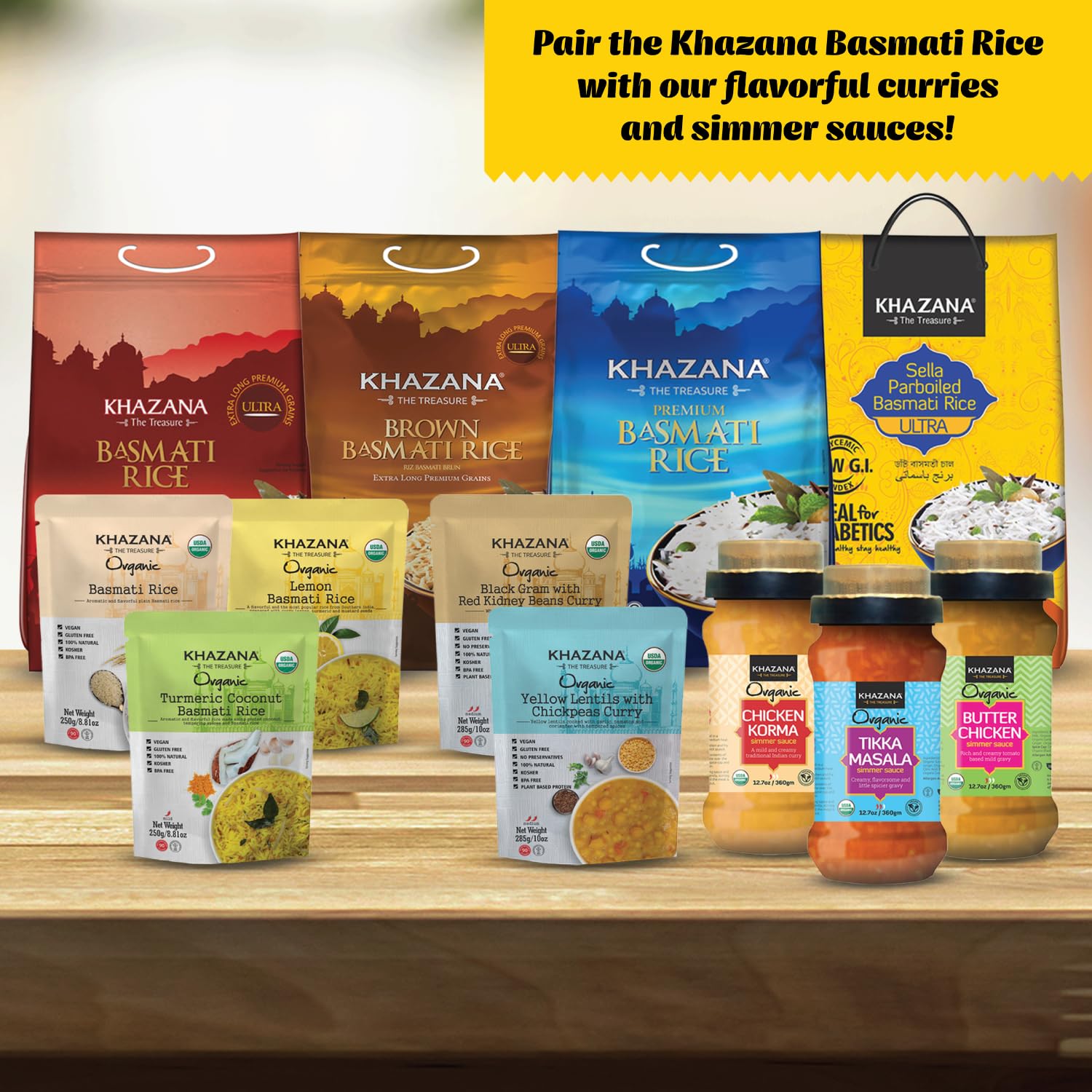 Authentic Ultra Long Sella Parboiled Basmati Rice by Khazana in 10 lb Bag - Aromatic and Flavorful Indian Grain - Non-GMO, Gluten Free, Kosher, Cholesterol Free