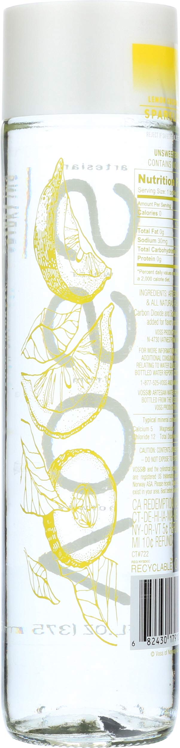 Voss Artesische Lime Mint Sparkling nach Honig Wasser (375 ml) Glas Flasche – 12 Pack
