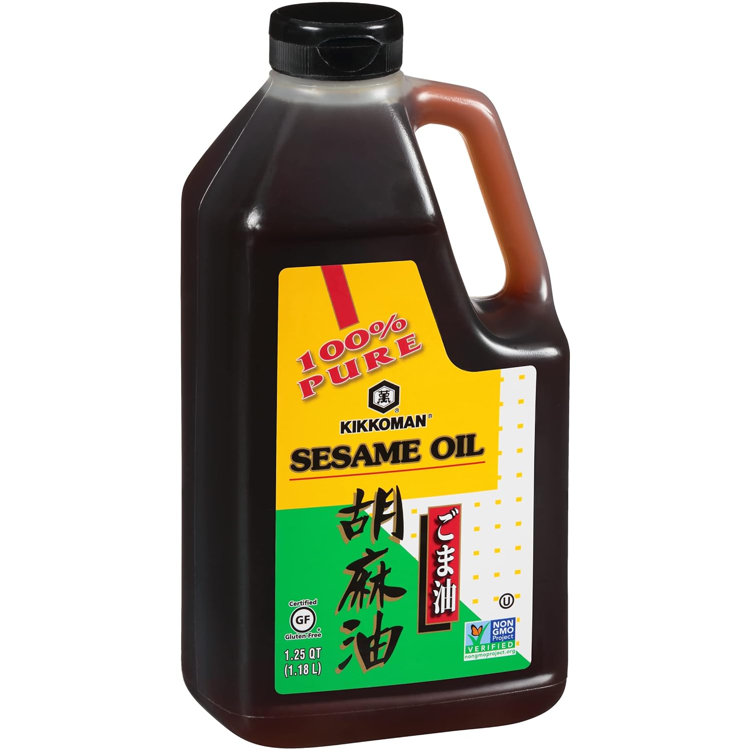 Kikkoman - No Preservatives Added Non-GMO Toasted Sesame Oil, Perfect for Grilling, Baking & All-Purpose Seasoning for Cooking - 1.25 Quarts
