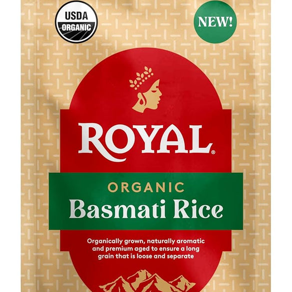 Royal - Naturally Aged Authentic Long Grain Indian White Basmati Rice - 10 Pounds (2 x 5 Pound Bag)
