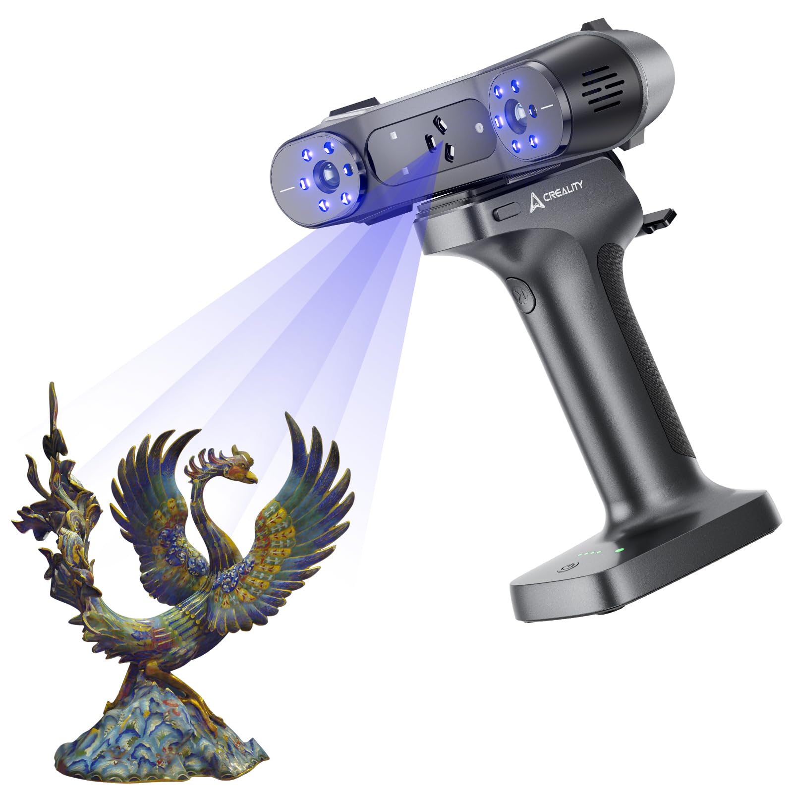 Creality 3D Scanner CR-Scan Ferret Pro for 3D Printing, Upgrade Handheld Scanner with Wireless Scanning Anti-Shake Tracking, Fast Full-Color Scan, 0.1mm Accuracy for iOS/Android Phone PC Win 10/11