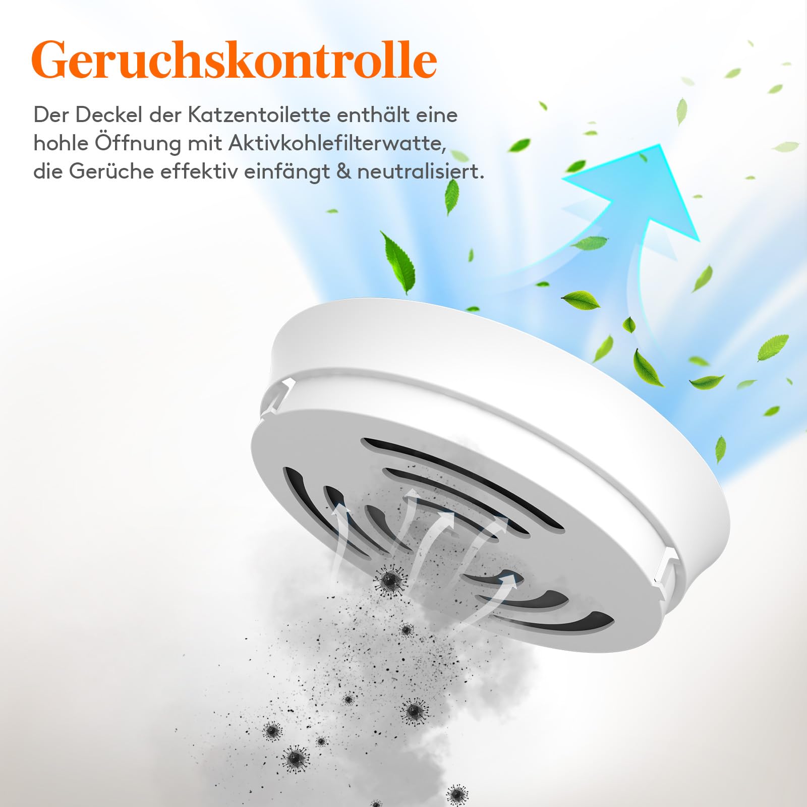 Lifewit Katzenklo Blumentopf mit Pflanze & Schaufel, Katzenklo Versteckt, Katzentoilette XXL mit Geruchskontrolle & Kohlefilter, Wohnzimmer, Schlafzimmer, Ecke, Weiß