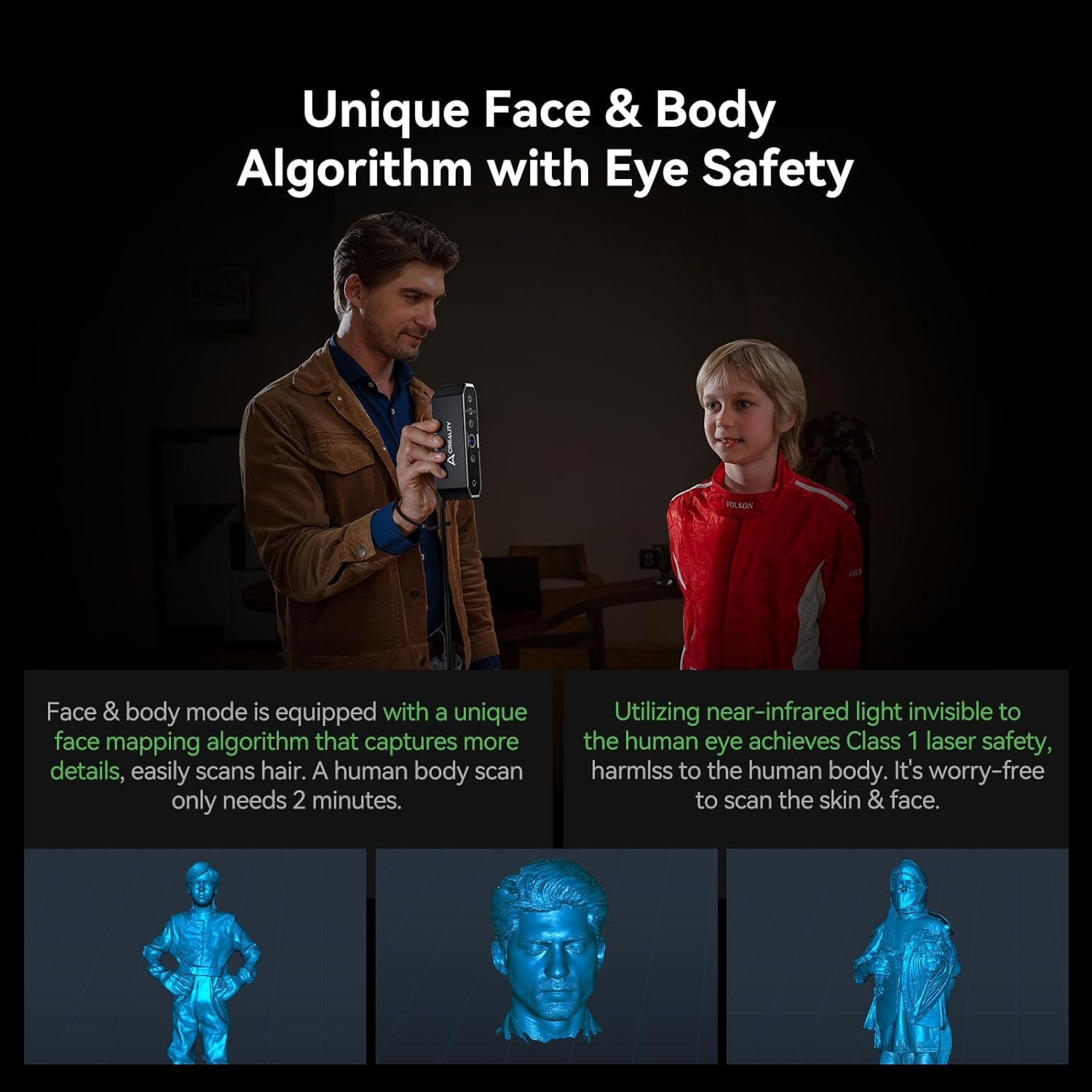 Creality 3D Scanner CR-Scan Ferret Pro for 3D Printing, Upgrade Handheld Scanner with Wireless Scanning Anti-Shake Tracking, Fast Full-Color Scan, 0.1mm Accuracy for iOS/Android Phone PC Win 10/11