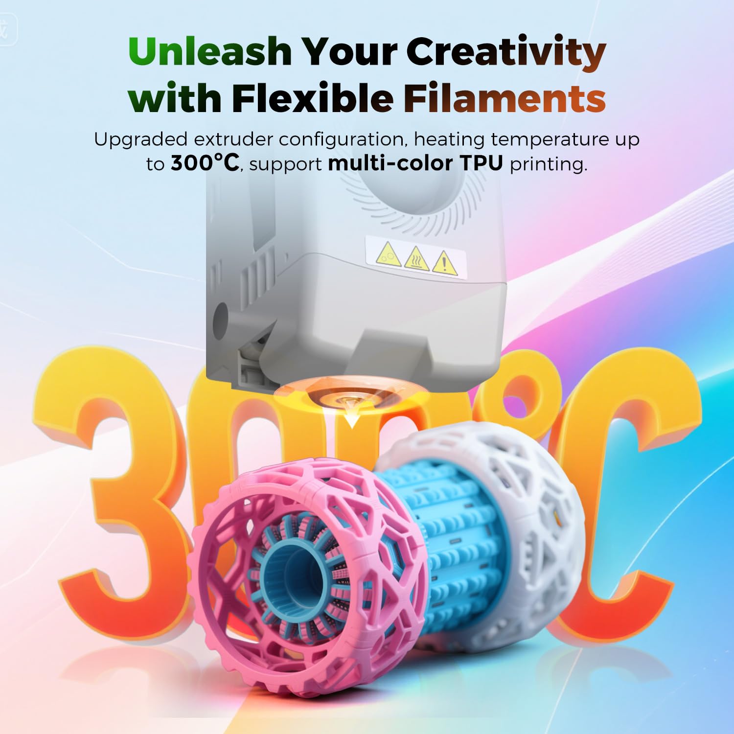 FLASHFORGE 3D Printer AD5M Pro with 250g PLA, 600mm/s High Speed CoreXY High Precision Printing, 280℃ Quick-Swap 0.4 & 0.6mm Hotend, 50dB Silence and Built-in Camera, Build Volume 220 * 220 * 220mm