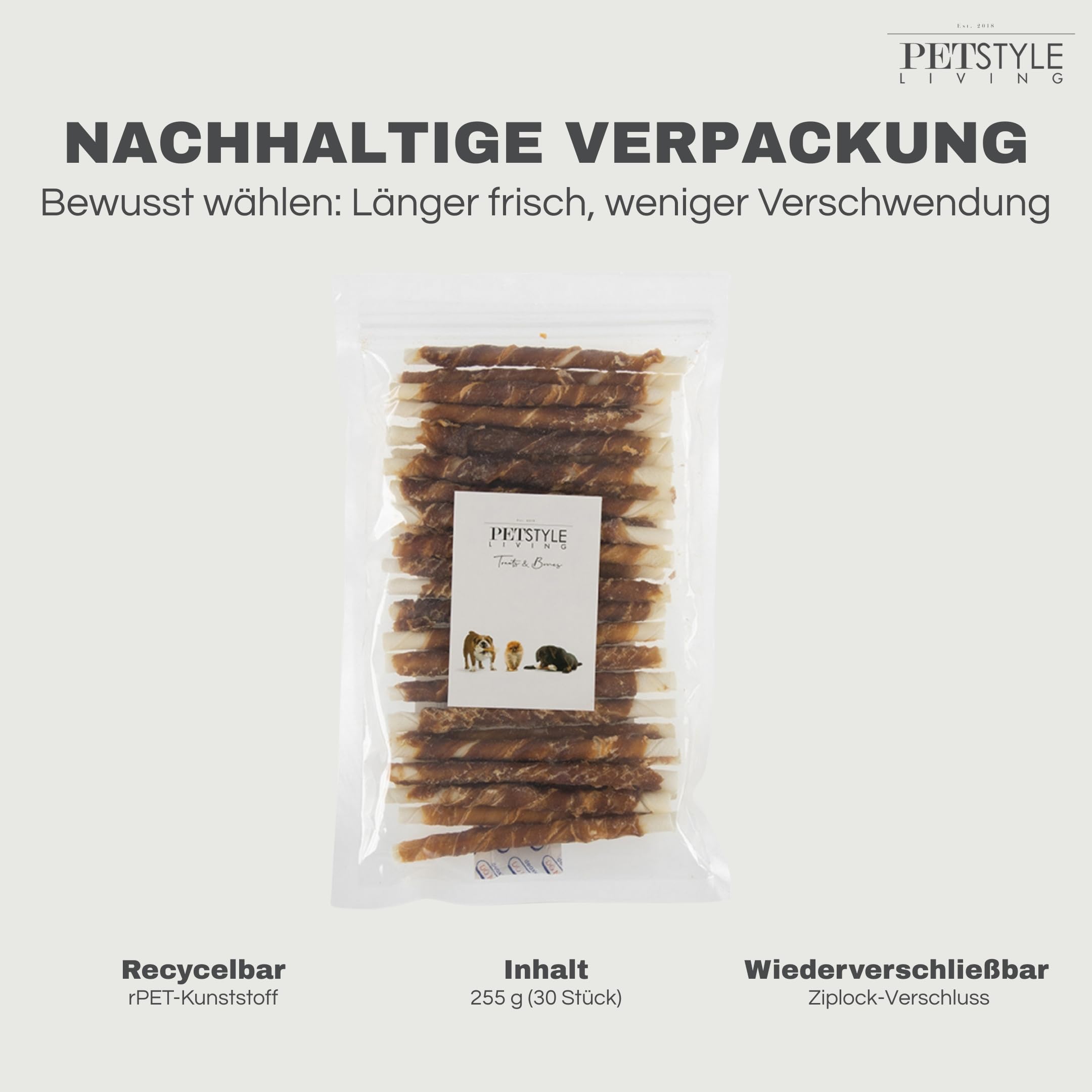 Kaustange mit Huhn - Hundesnack - 12,5cm - 100 Stück