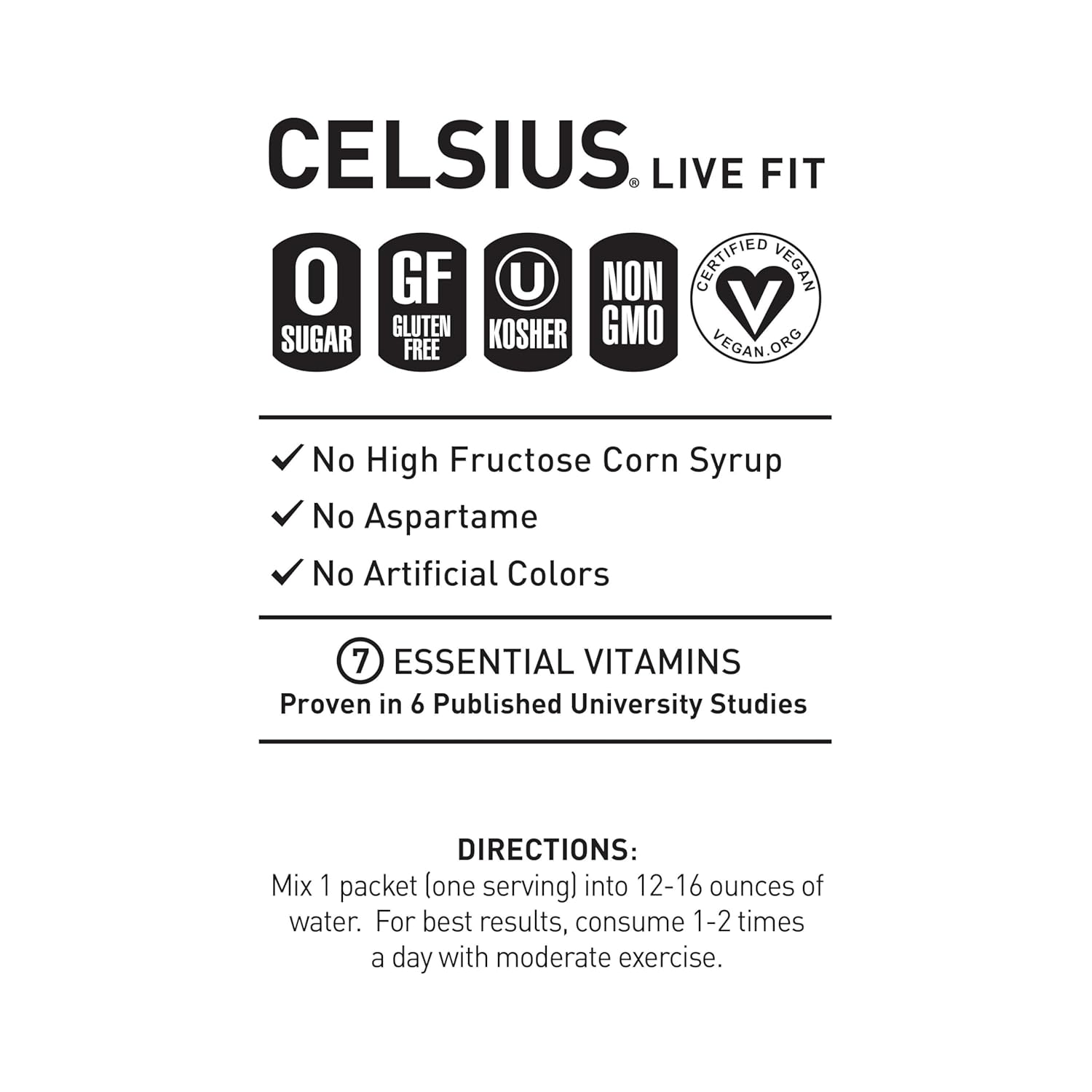 CELSIUS On The Go Blueberry Lemonade, Sugar Free Energy Drink Mix (14 Sticks per Pack)