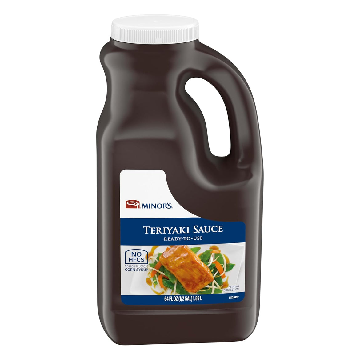 Minor's Vegan Teriyaki Sauce, Perfect as a Stir Fry, BBQ Sauce or Marinade, 64 fl oz Jug