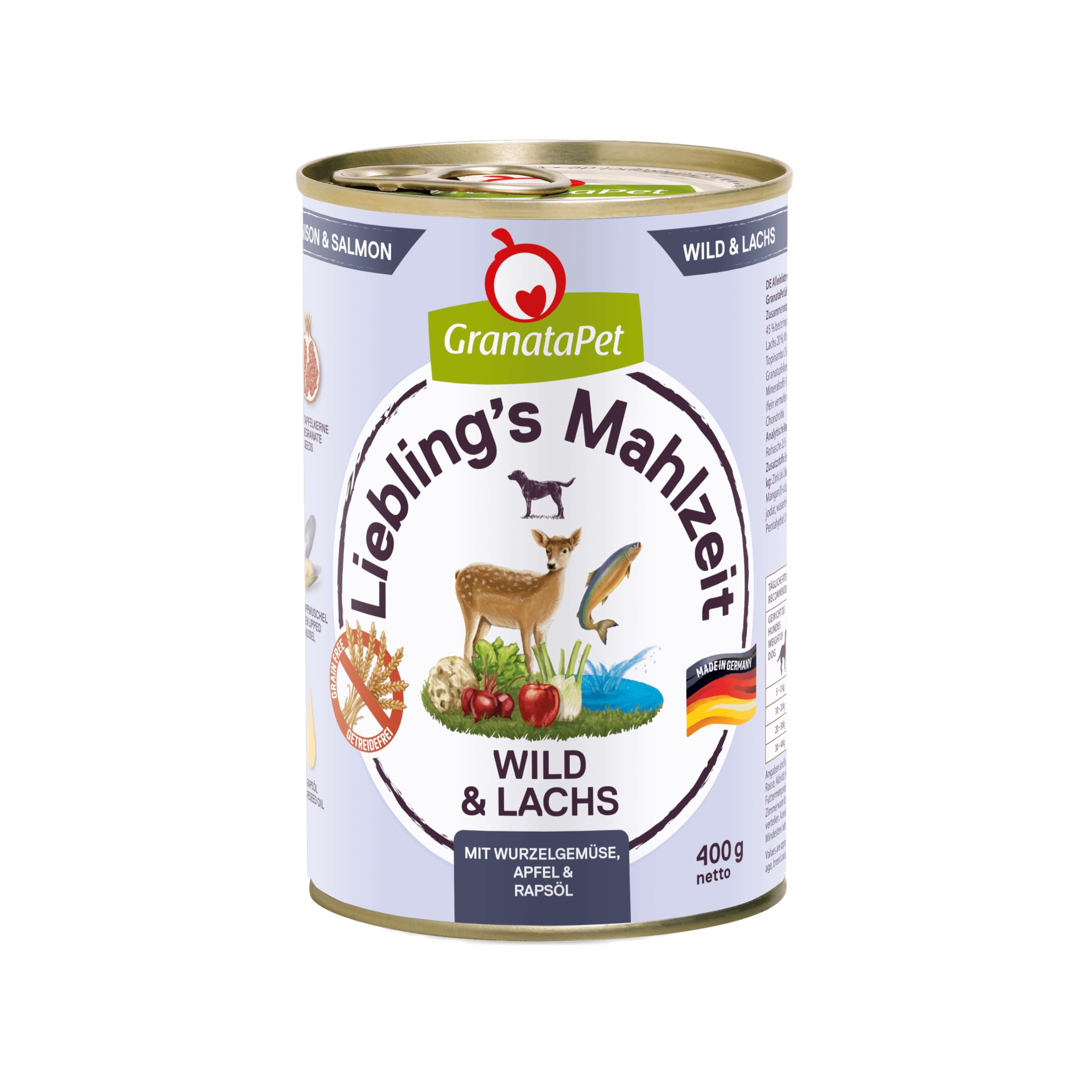 GranataPet Liebling's Mahlzeit Multipack 2, Nassfutter für Hunde im Probierpaket, Alleinfuttermittel ohne Getreide, Hundefutter mit hohem Fleischanteil & hochwertigen Ölen, 6 x 800 g