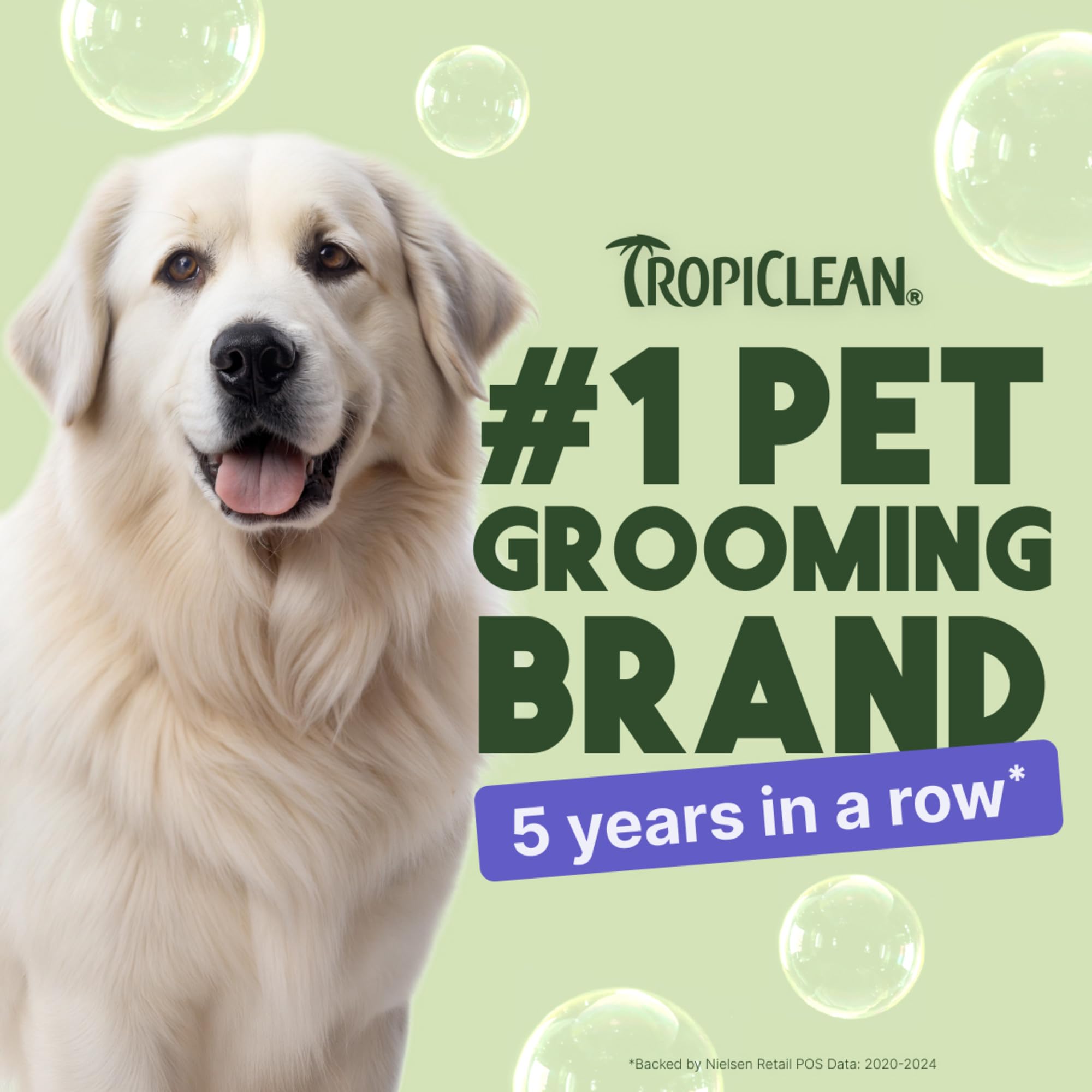 TropiClean Shampoo für Tiere - Med. Juckreizlinderung - Peelt, Befeuchtet & beruhigt trockene, juckende Haut & Fell I Für Hunde & Katzen I Parabens-, Farb- und Seifenfrei - Hafermehl & Teebaum, 3,78 L