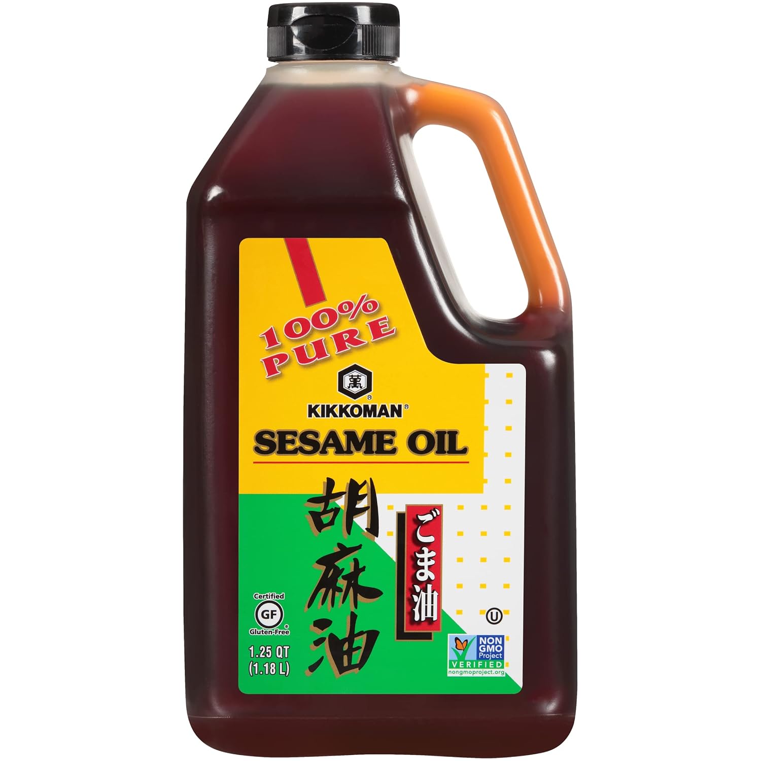 Kikkoman - No Preservatives Added Non-GMO Toasted Sesame Oil, Perfect for Grilling, Baking & All-Purpose Seasoning for Cooking - 1.25 Quarts