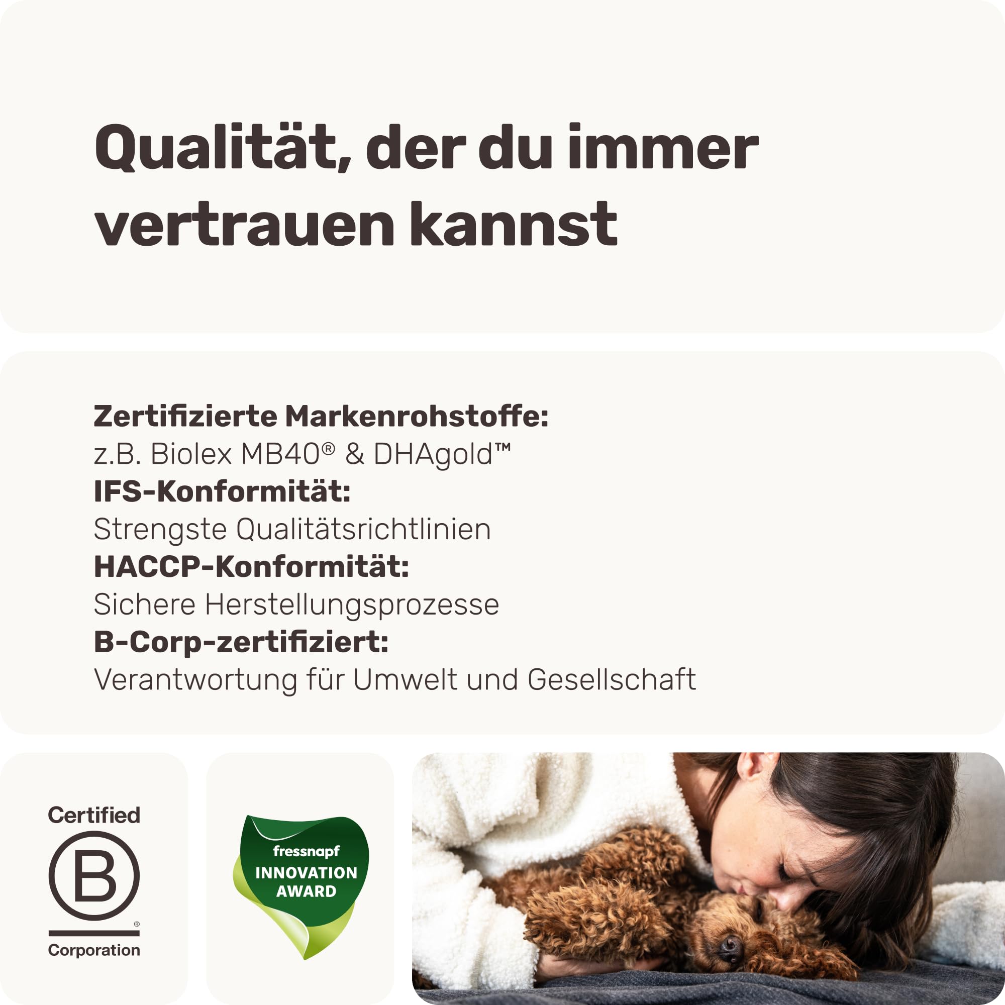 9-in-1 Probiotika für Deinen Hund - Lucky Belly Hypoallergen Allergie Fit ohne Huhn 120 Drops (350g) von mammaly-Bei Magenprobleme & Verdauungsprobleme für Magen-Darm,Verdauungssnacks bei Gras fressen