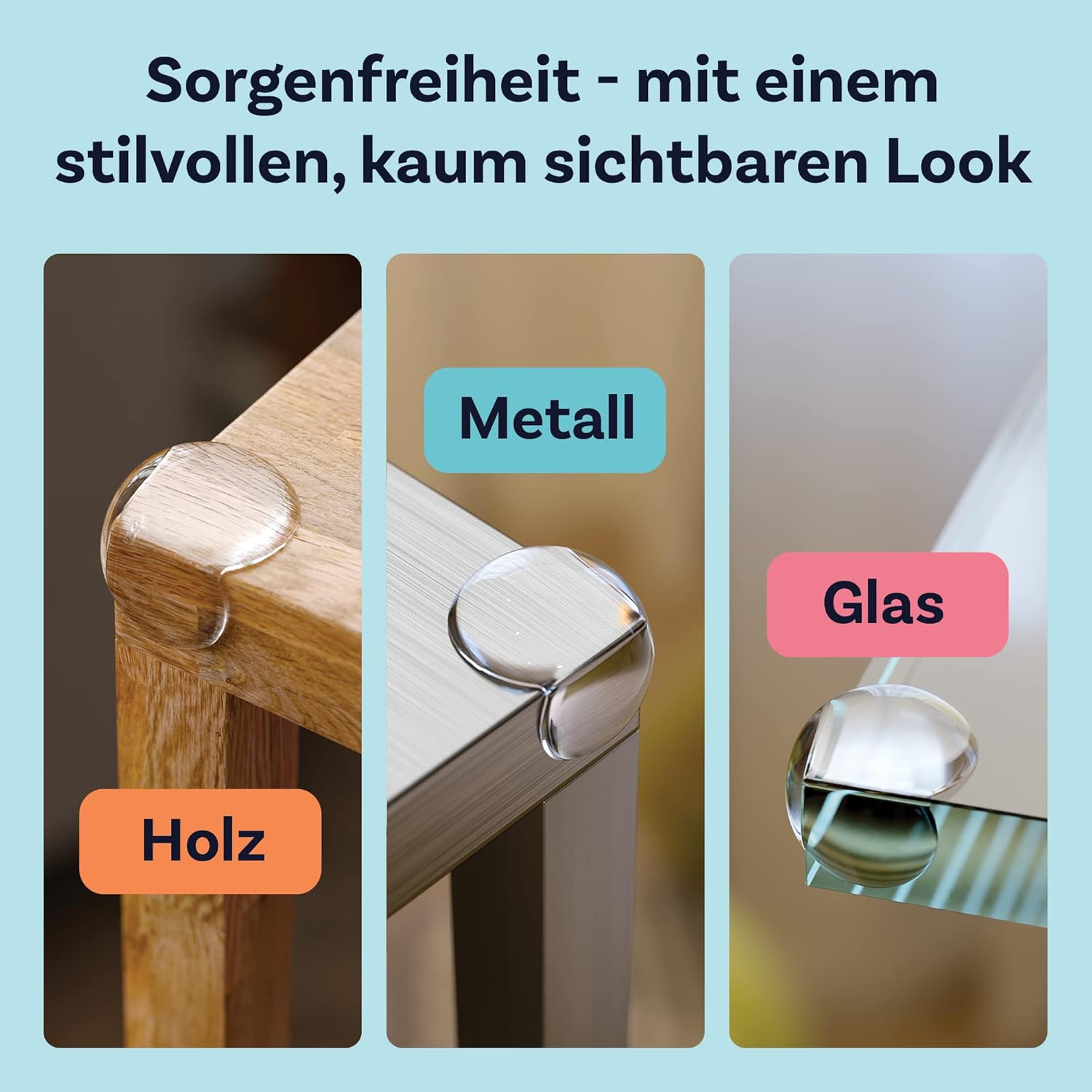 Eckenschutz und Kantenschutz für Baby & Kinder - Tisch und Möbel Ecken, Tischeckenschutz und Stoßschutz für Babysicherung und Kindersicherung, Transparent Eckschutz (12 Stück)