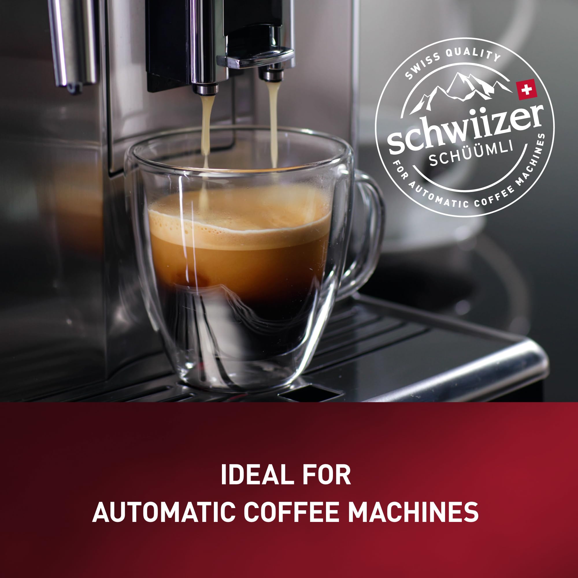 Schwiizer Schüümli Espresso, 100% Arabica Kaffeebohnen, kräftig-intensiv, ideal für Vollautomaten, Stärke 4/5, mittlere Röstung, Rainforest Alliance, 1kg