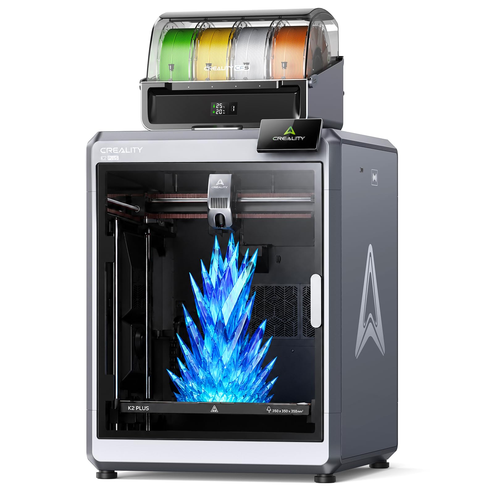 Creality Official K2 Combo(A) 3D Printer, Multi-Color Printing with CFS, 600mm/s High-Speed, AI Cameras, Full Auto-Leveling, Dual Z-Axis, 260x260x260mm Build Volume