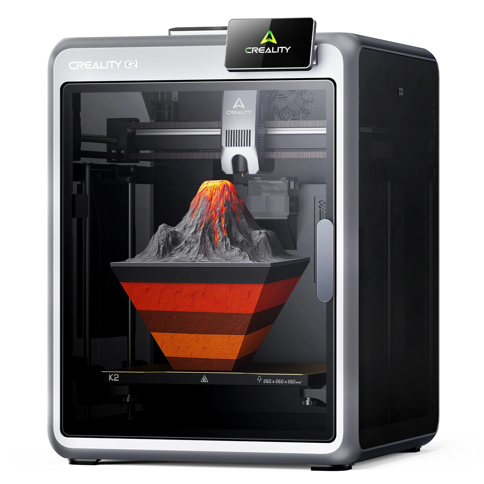 Creality K2 Combo (A) 3D Printer, Multicolor Printing with CFS, 600mm/s Printing Speed, 95% Pre-Assemble, Smart Al Camera & Auto Leveling, Next-Gen Direct Drive Extruder, Build Volume 260*260*260mm