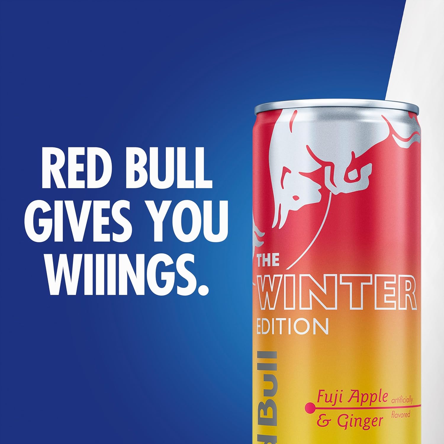 Red Bull Fuji Apple and Ginger Winter Edition Energy Drink, with 80mg Caffeine plus Taurine & B Vitamins, 8.4 Fl Oz, Pack of 24 Cans