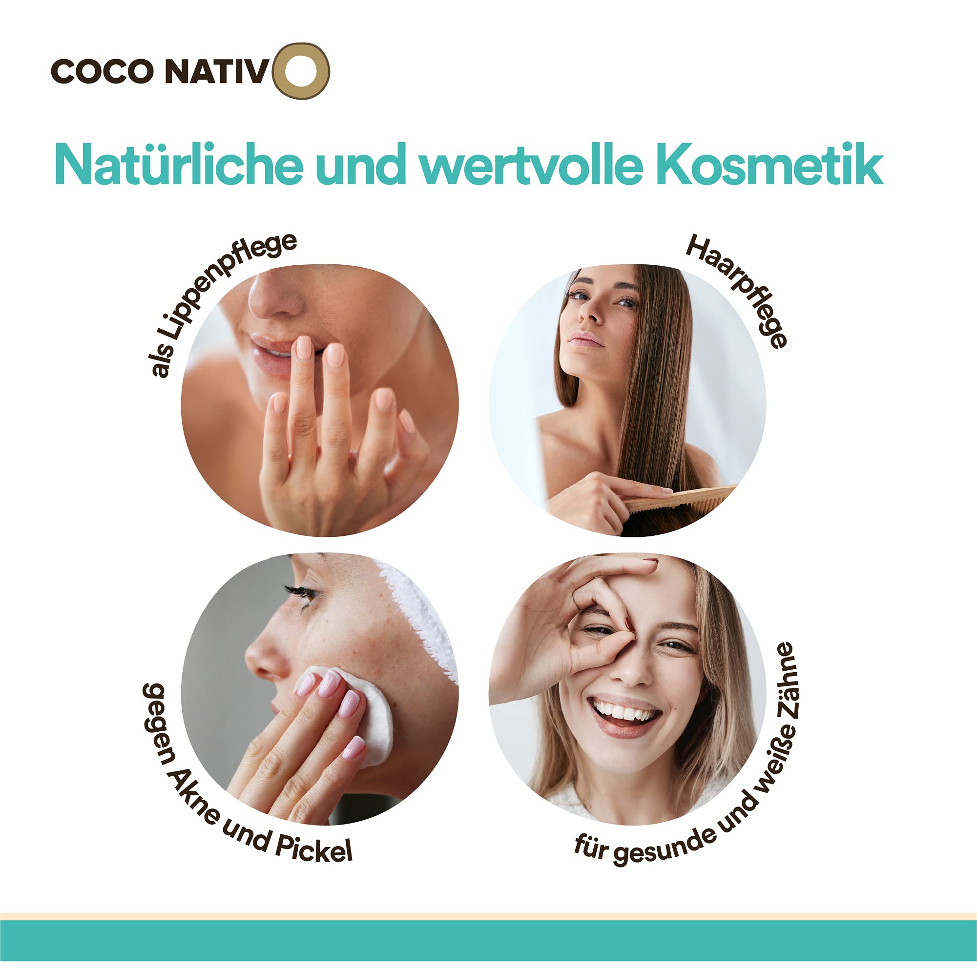 Bio Kokosöl CocoNativo - 1000mL (1L) - Bio Kokosfett, Kokosnussöl, Premium, Nativ, Kaltgepresst, Rohkostqualität, Rein (1000ml) - zum Kochen, Braten und Backen, für Haare und Haut