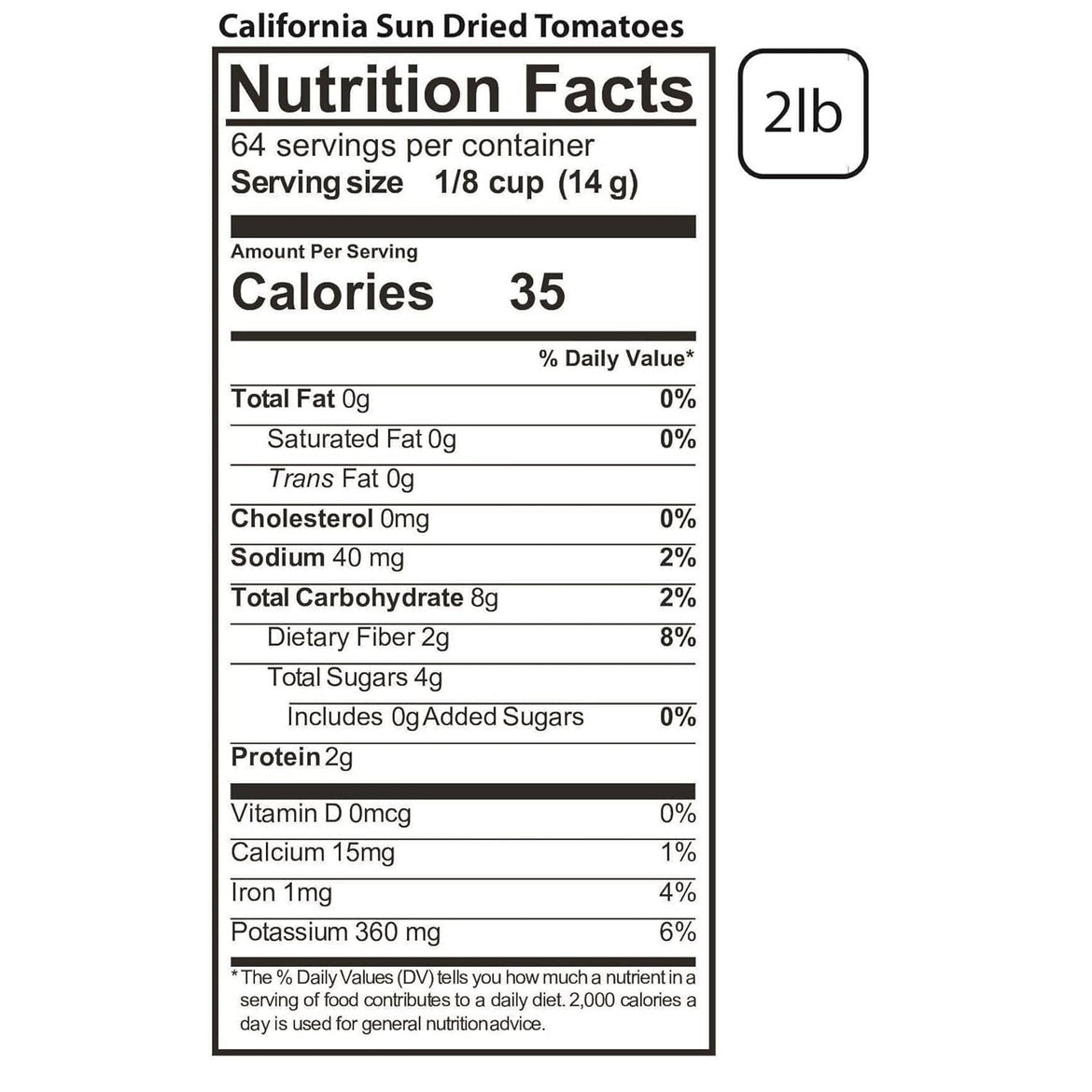 Traina Home Grown California Sun Dried Tomato Halves - Healthy, Non GMO, Gluten Free, Kosher Certified, Packed in Resealable Bag (2 lbs)