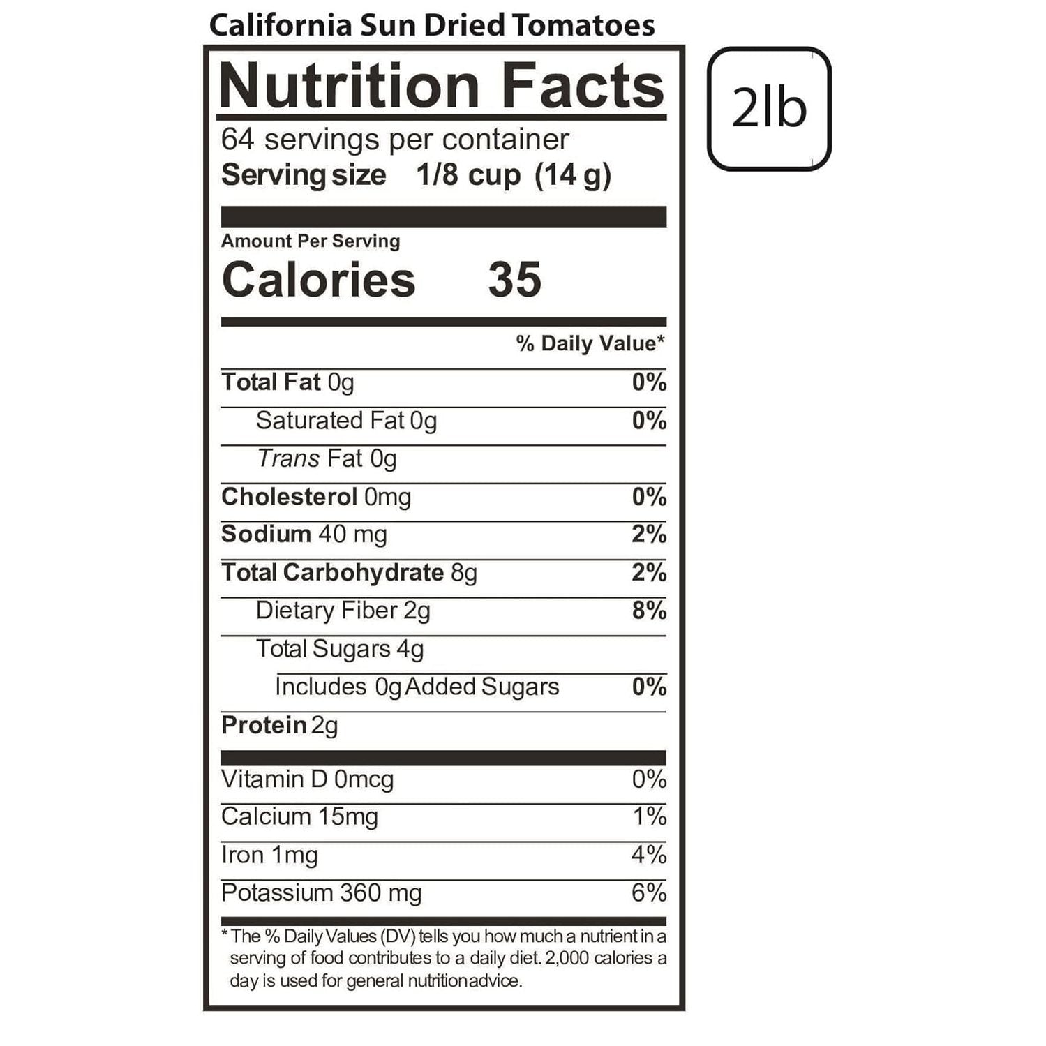 Traina Home Grown California Sun Dried Tomato Halves - Healthy, Non GMO, Gluten Free, Kosher Certified, Packed in Resealable Bag (2 lbs)