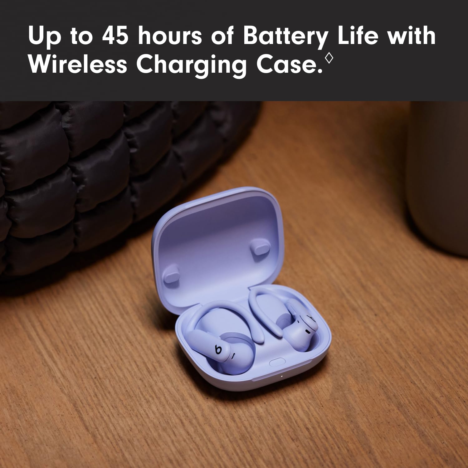 Beats Powerbeats Pro 2 - Wireless Noise Cancelling Workout Earbuds with Secure- Fit Earhooks, Up to 45-Hour Battery with Charging Case, Sweat & Water Resistant, Heart Rate Monitoring - Jet Black