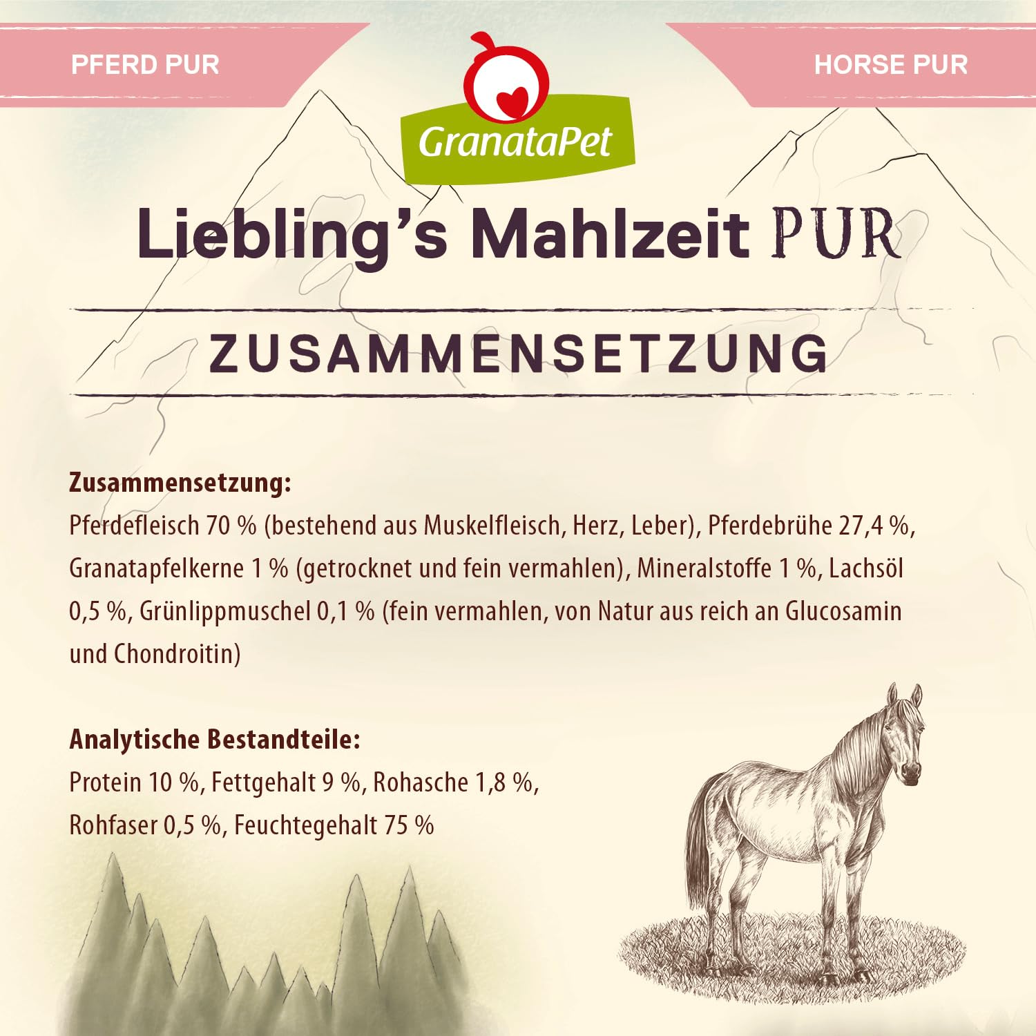GranataPet Liebling's Mahlzeit Multipack 2, Nassfutter für Hunde im Probierpaket, Alleinfuttermittel ohne Getreide, Hundefutter mit hohem Fleischanteil & hochwertigen Ölen, 6 x 800 g