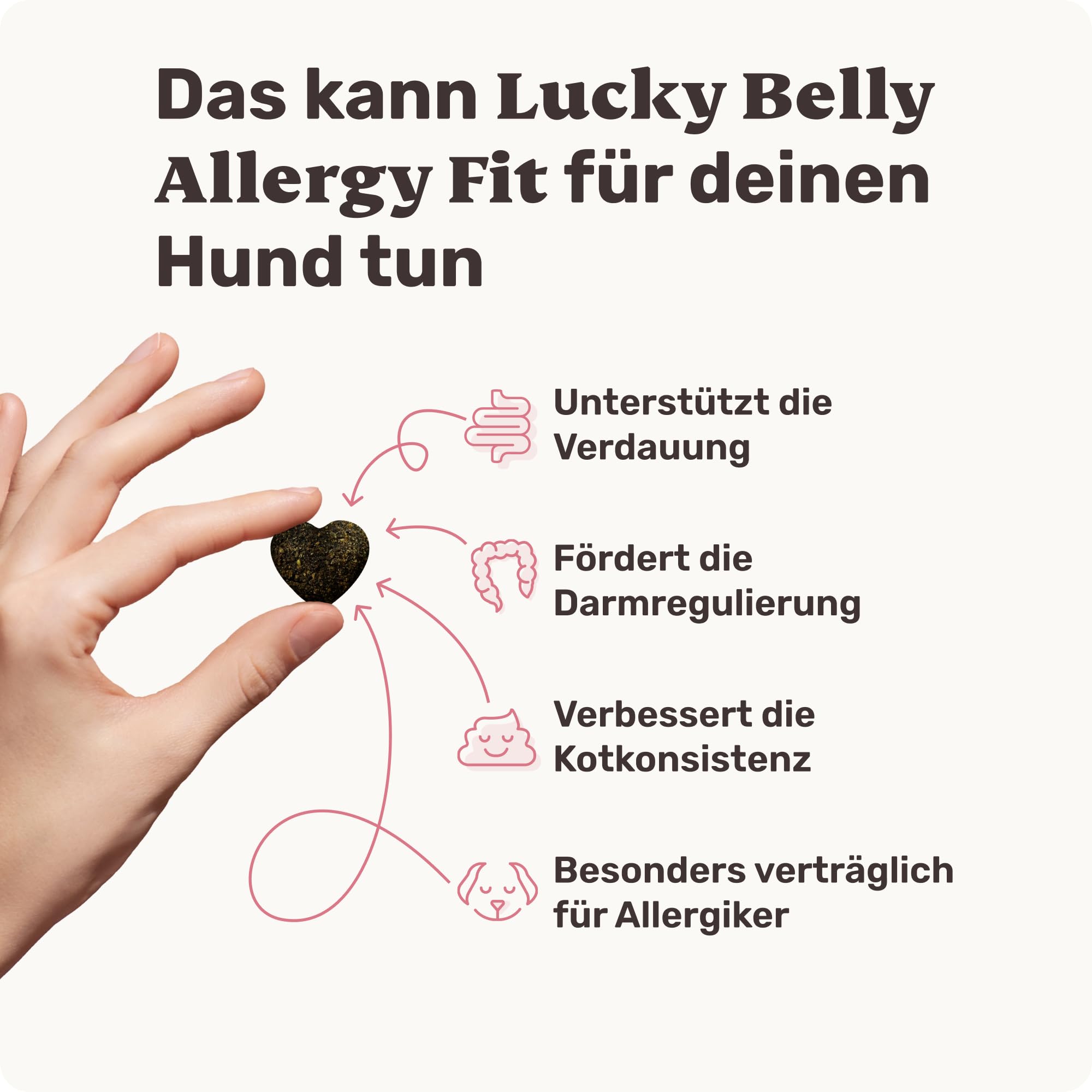 9-in-1 Probiotika für Deinen Hund - Lucky Belly Hypoallergen Allergie Fit ohne Huhn 120 Drops (350g) von mammaly-Bei Magenprobleme & Verdauungsprobleme für Magen-Darm,Verdauungssnacks bei Gras fressen