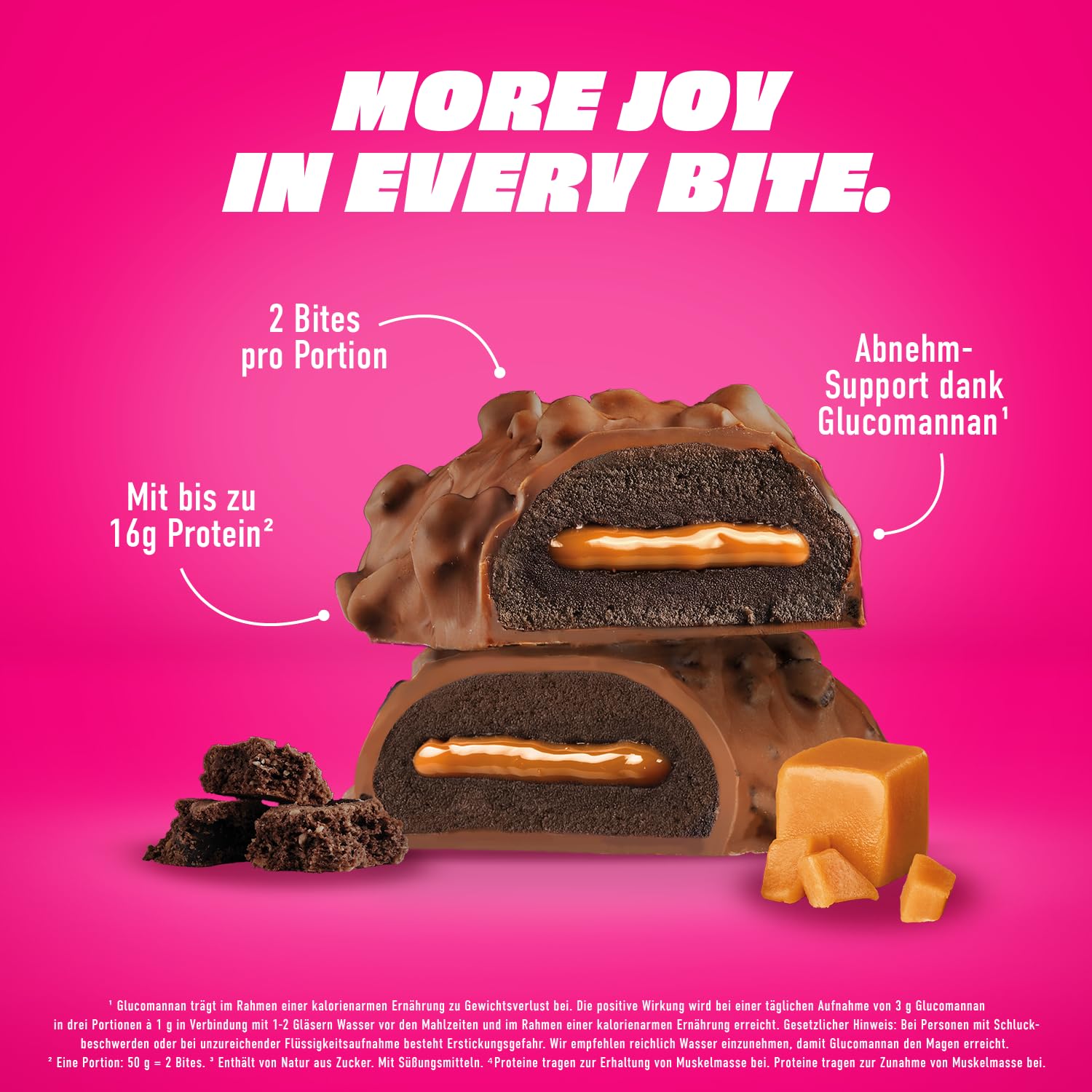 MORE Protein Satisbites, 12er Box Proteinriegel, 12 x 2 x 25 g, White Chocolate Strawberry Cream, bis zu 16 g Protein pro Portion, ohne Zuckerzusatz, made in Germany