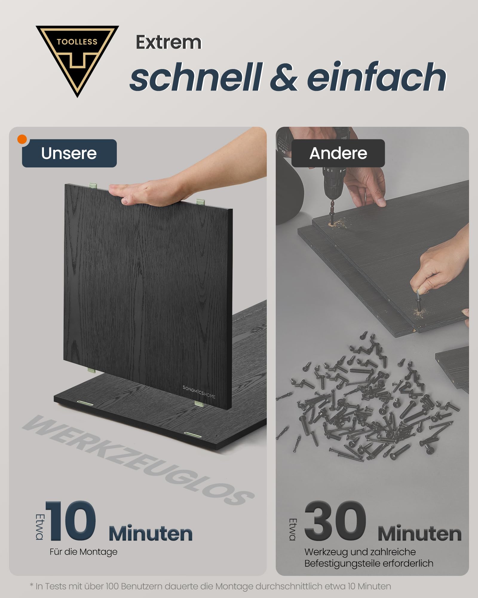 SONGMICS HOME Katzenklo Schrank, superschnelle werkzeuglose Montage, Toolless-Technologie, Katzenhaus für Katzentoilette, Werkzeuglose Montage, Push-to-Open, 80 x 53 x 50cm, schneeweiß PCL013W01