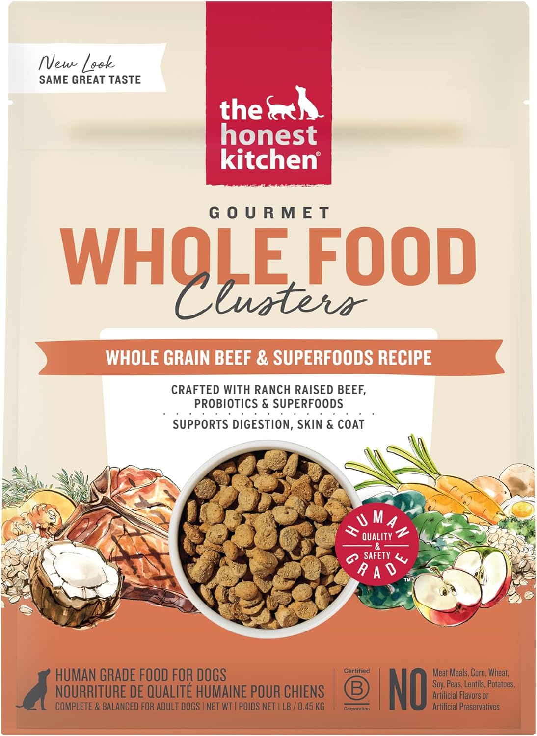 The Honest Kitchen Whole Food Clusters Whole Grain Chicken & Oat Dry Dog Food, 5 lb Bag