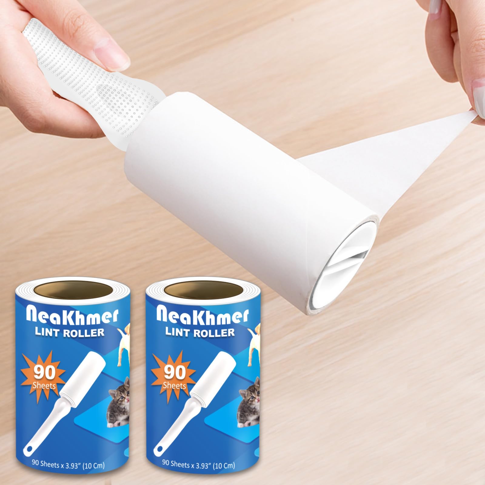 Fusselroller für Tierhaare 540 Blatt, extra klebriger tragbarer Fusselentferner, Fusselroller Kleidung, Entferner Katzen Hundehaare,Fusselrolle Tierhaare