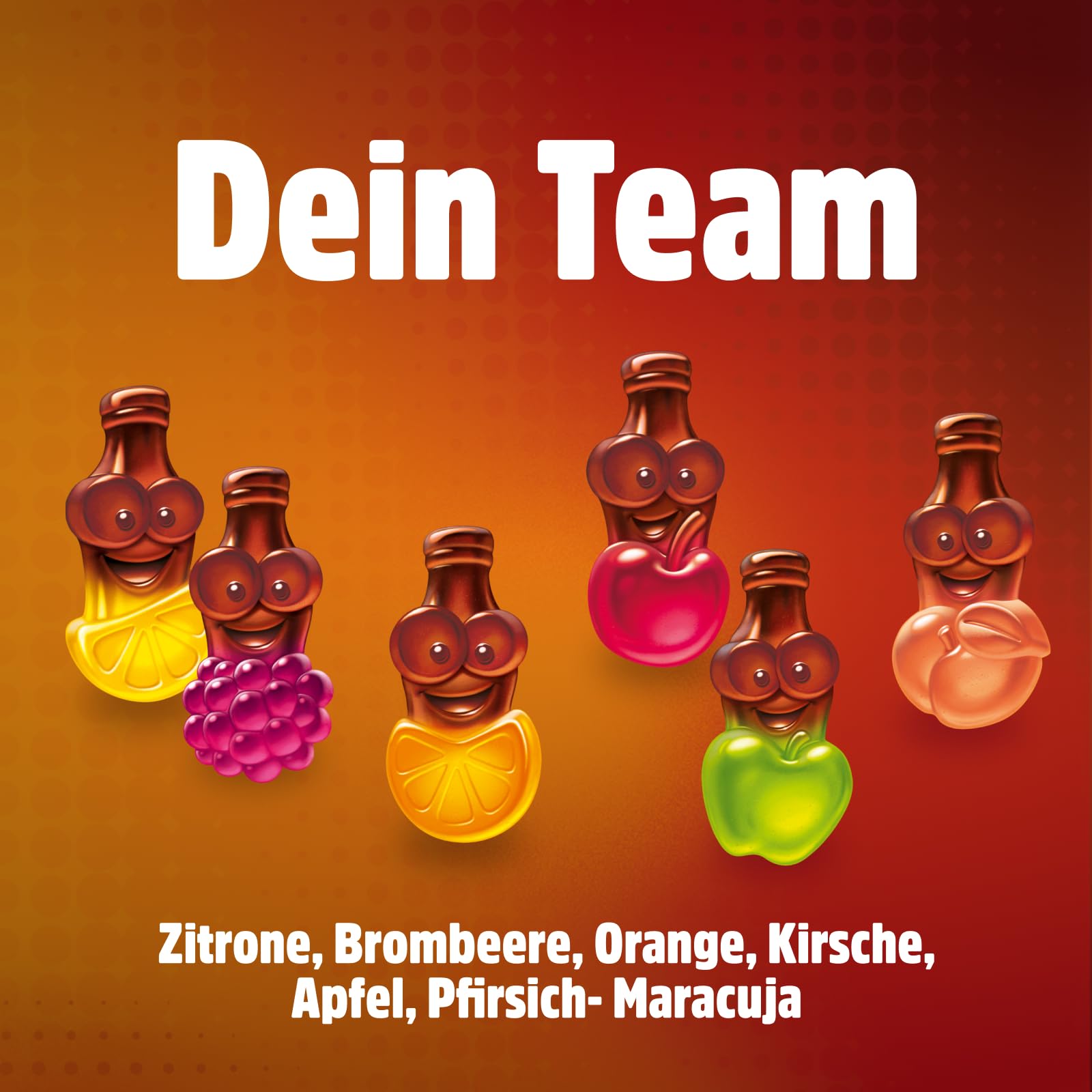 nimm2 Lachgummi Happies – 1 x 325 g – Fruchtgummis mit Fruchtsaft und Vitaminen – Süßigkeit in sechs Geschmacksrichtungen