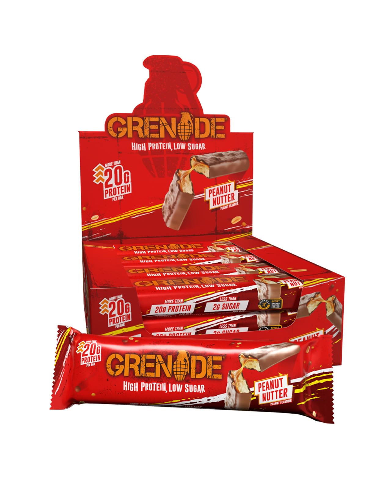 Grenade Proteinriegel, OREO White – Proteinreich & Zuckerarm, 12 x 60 g
