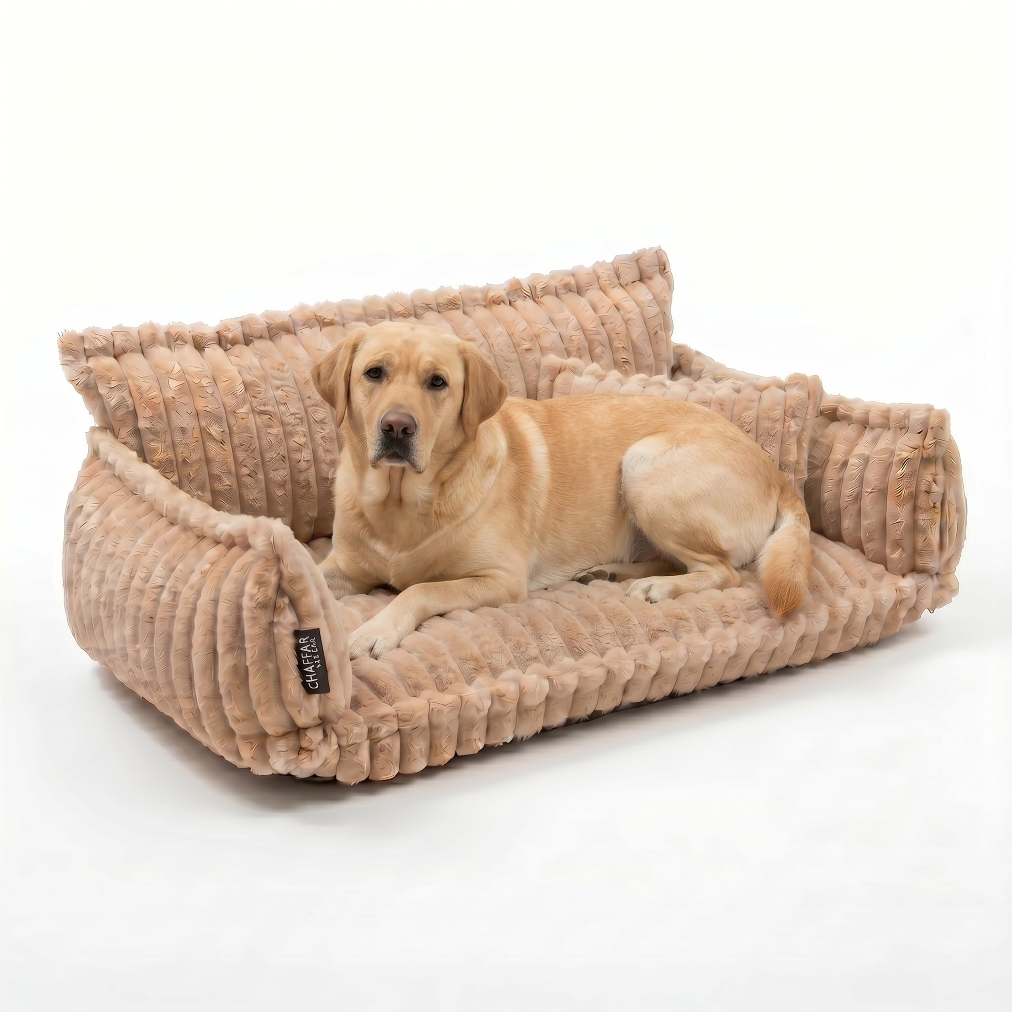 Katzensofa Chaffar | Katzenbett Hundebett Hundesofa | Orthopädische Matratze | Moderner Stil | Cord-Design Größen (Lichtgrau, M (80cm))