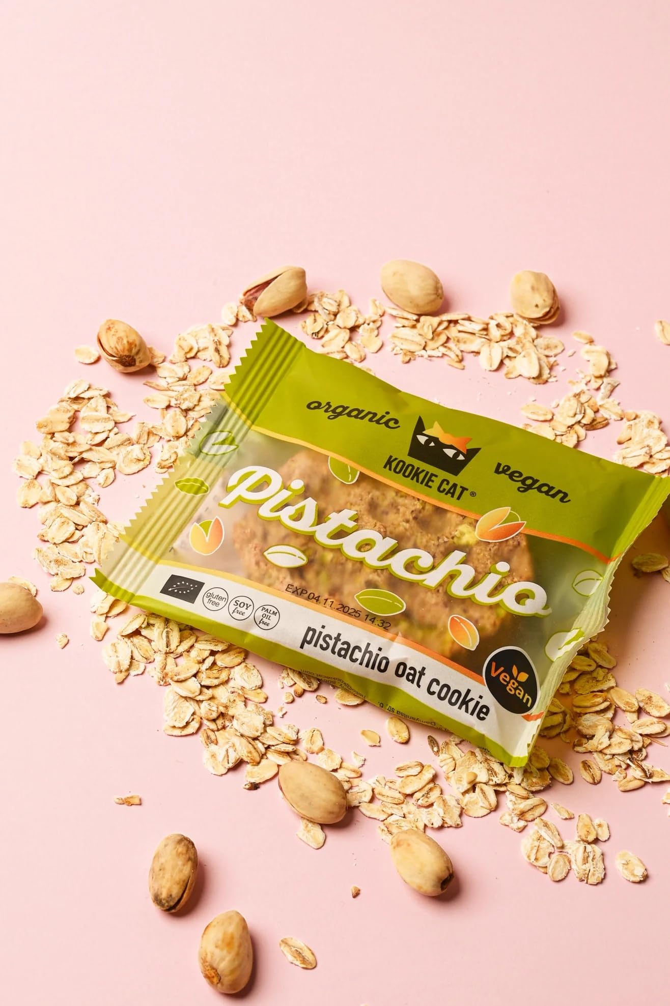 Kookie Cat Vanille Schokochip - Vegane Cookies Einzeln Verpackt, Glutenfrei, Sojafrei, Bio, Cashew & Hafer - 12 X 50g Multipack
