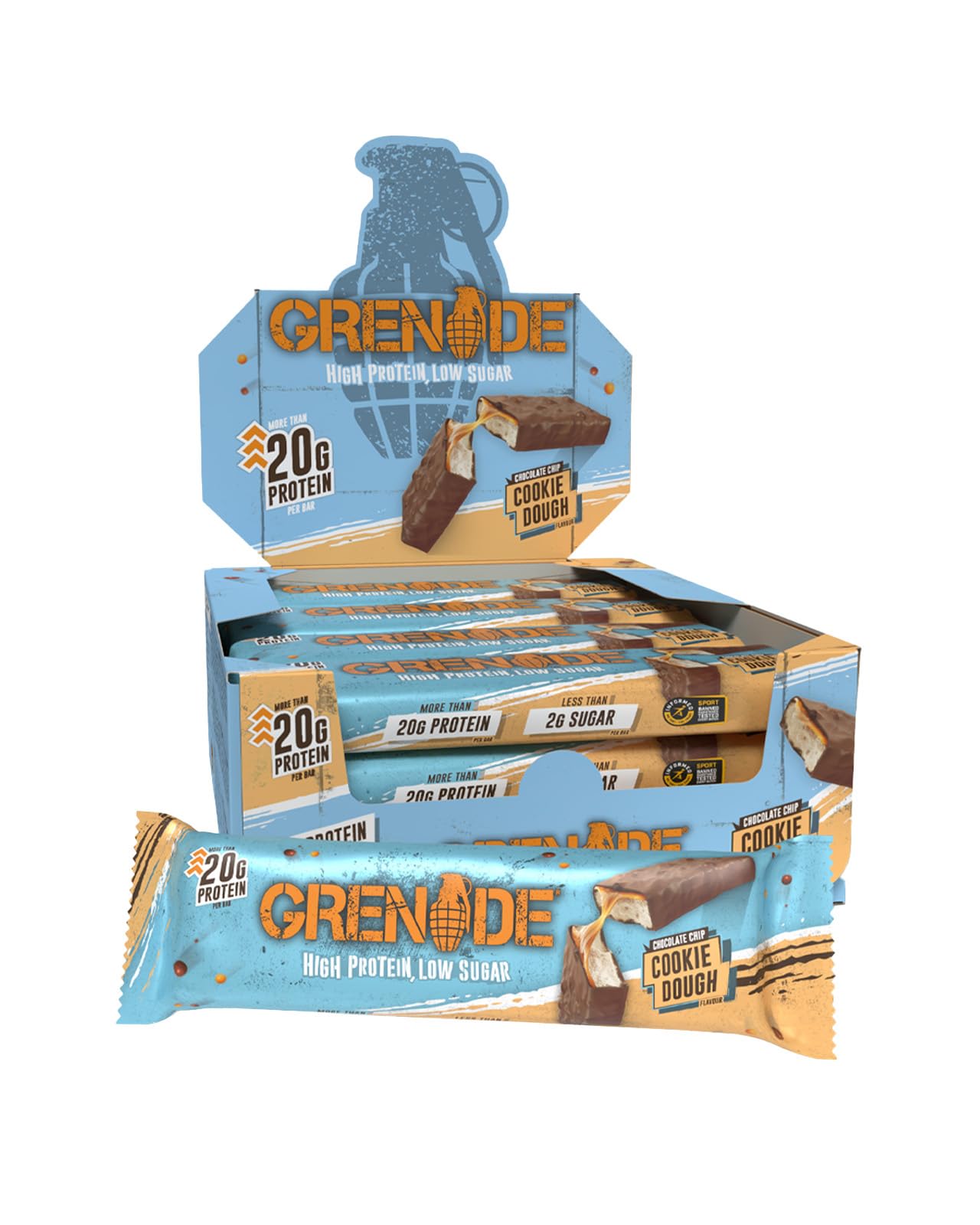 Grenade Proteinriegel, OREO White – Proteinreich & Zuckerarm, 12 x 60 g