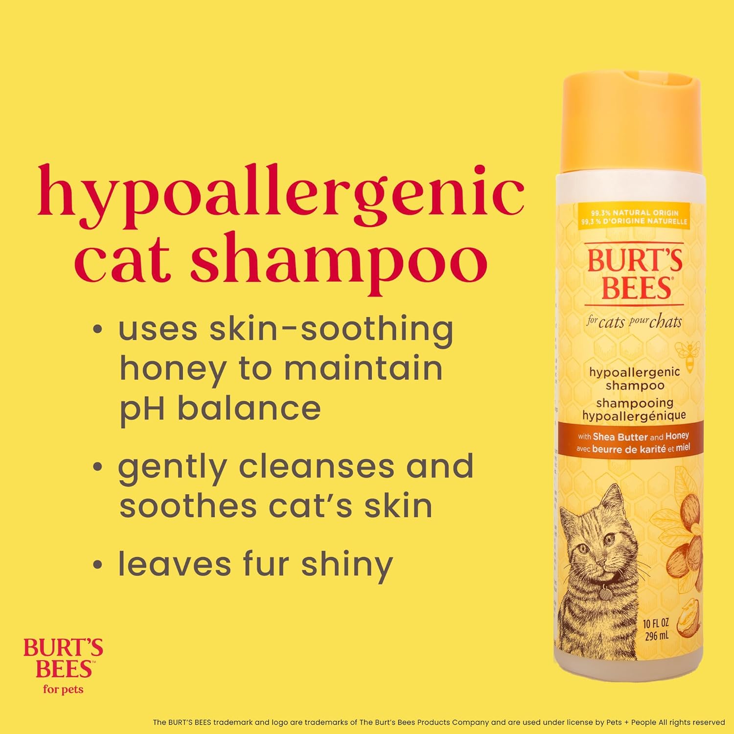 Burt's Bees Katzenshampoo, hypoallergen, mit natürlichen Inhaltsstoffen