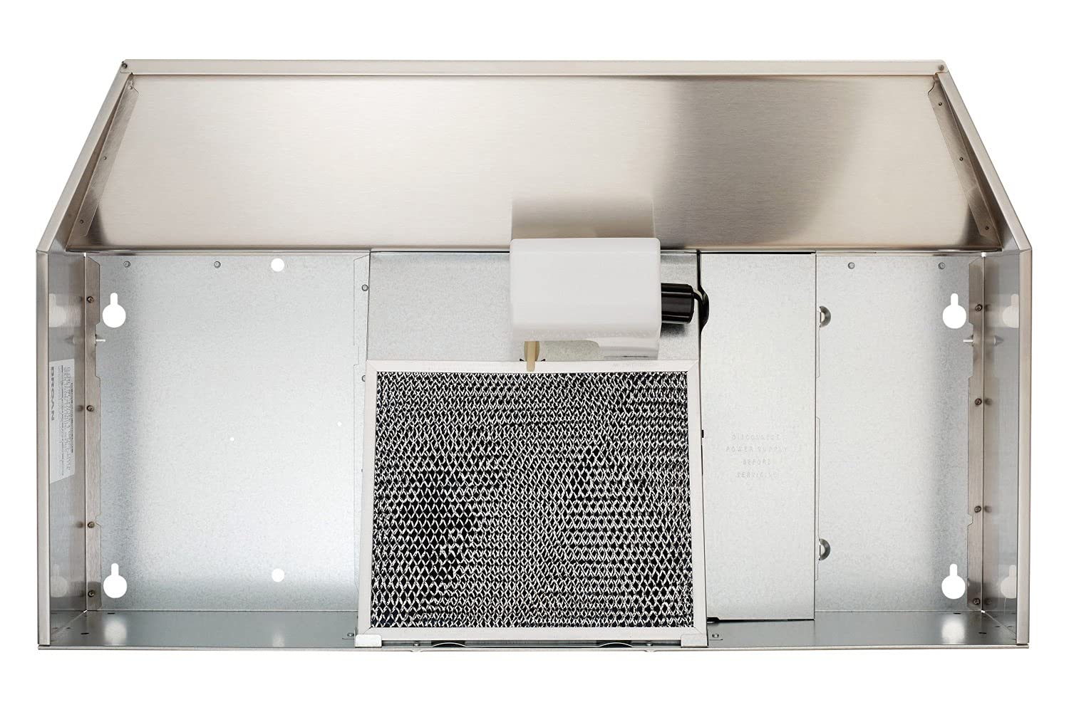 Broan-NuTone 413001 Non-Ducted Ductless Range Hood with Lights Exhaust Fan for Under Cabinet, 30-Inch, White